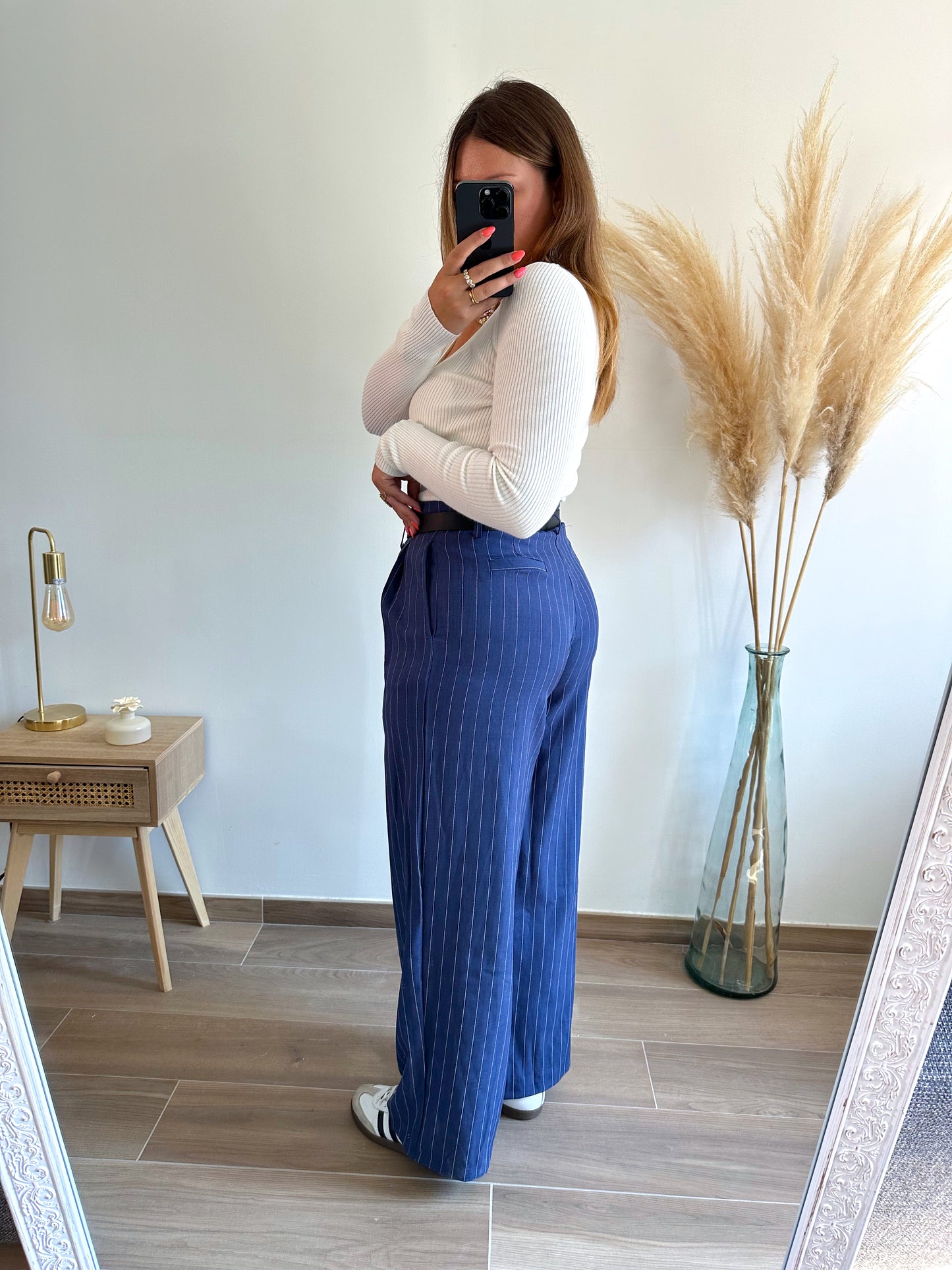 Pantalon rayures bleu SHARLENE