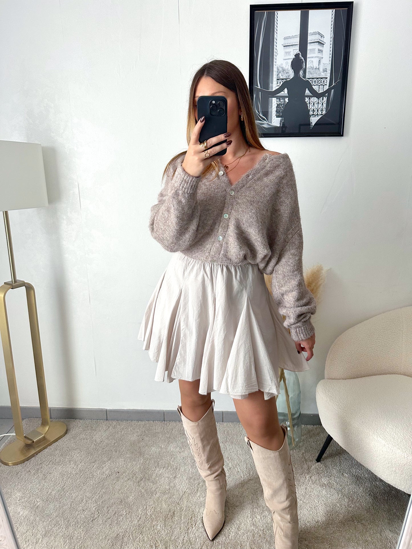 Jupe beige CHLOE