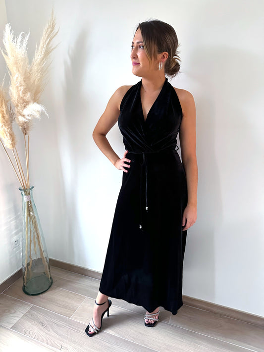 Robe longue en velours ELLA