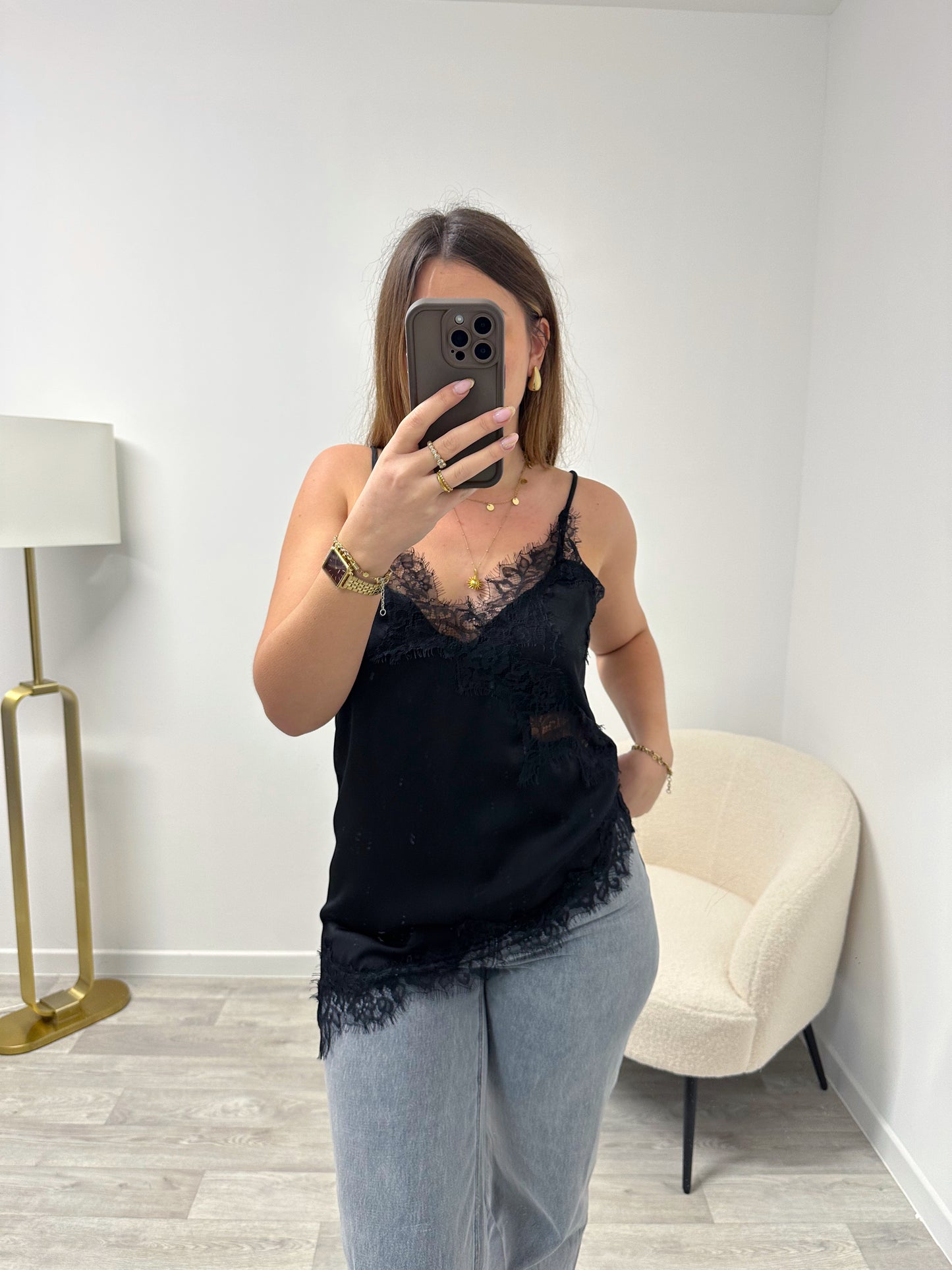 Top dentelle noir JANICE