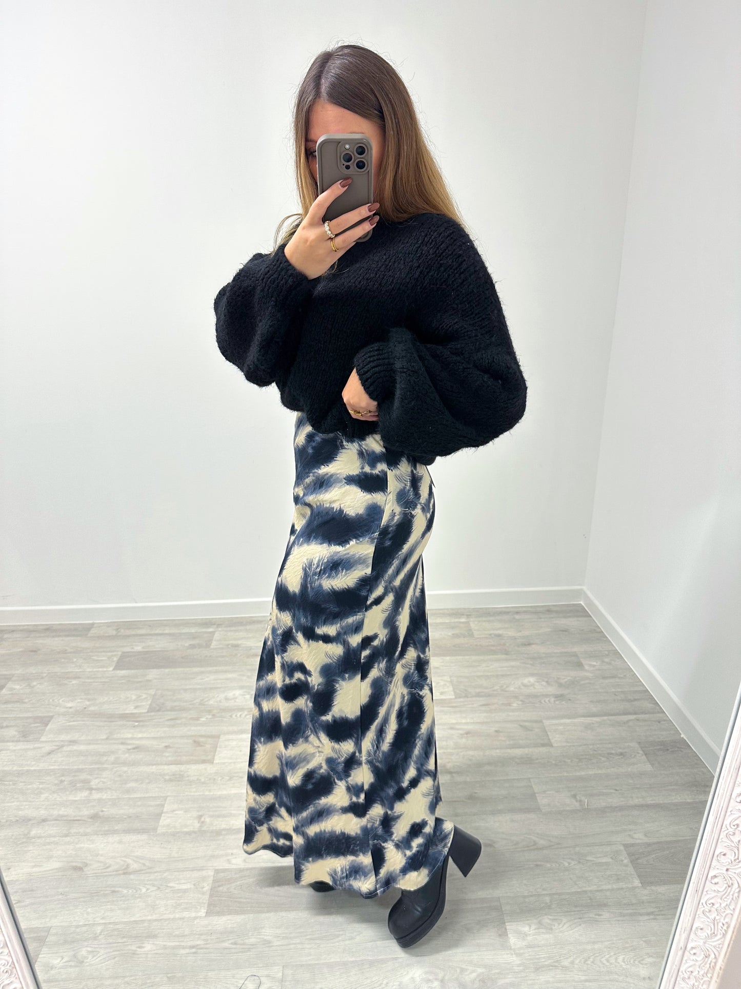 Jupe imprimé bleu MYRIAM