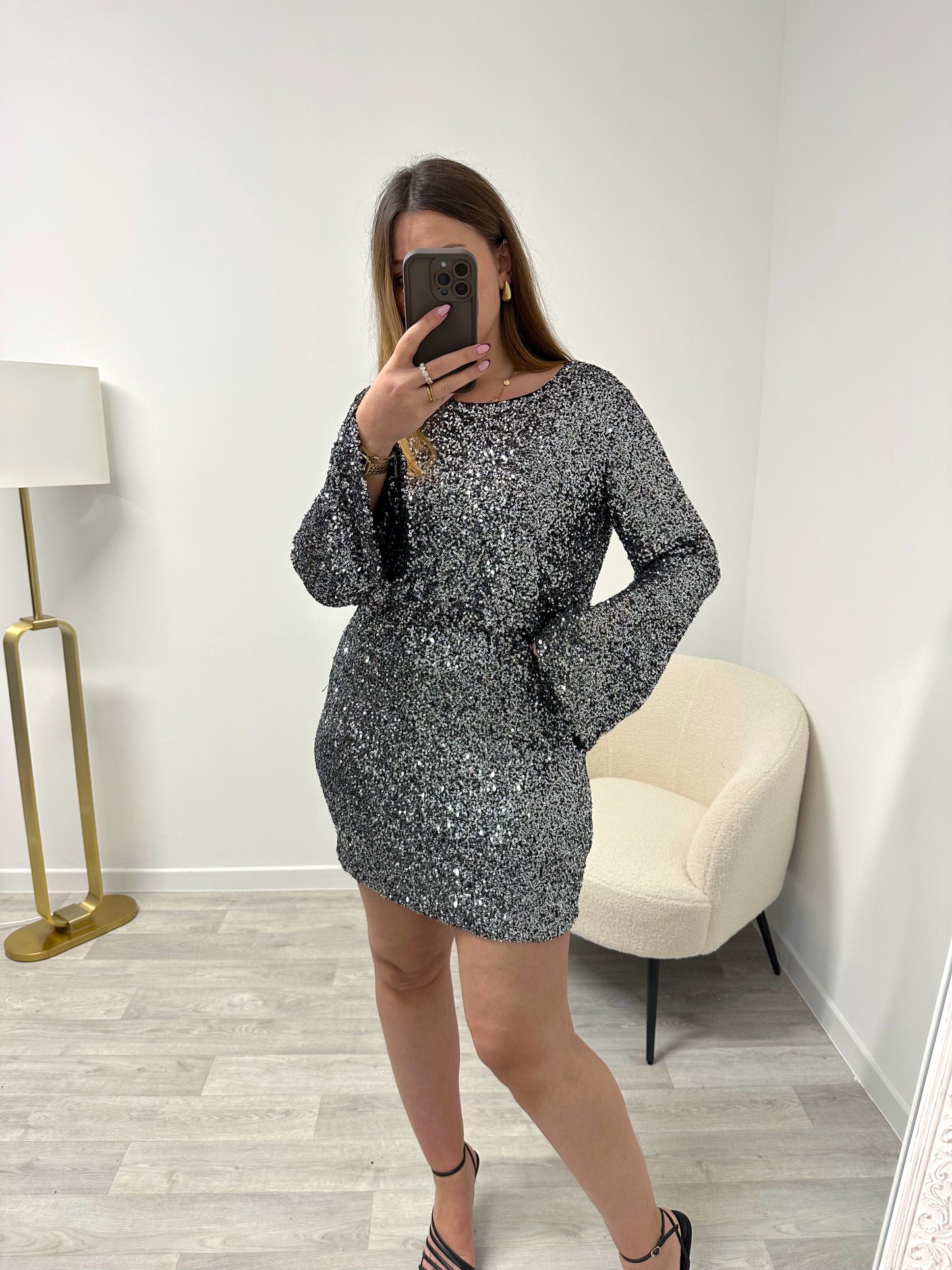 Robe argentée MISHA