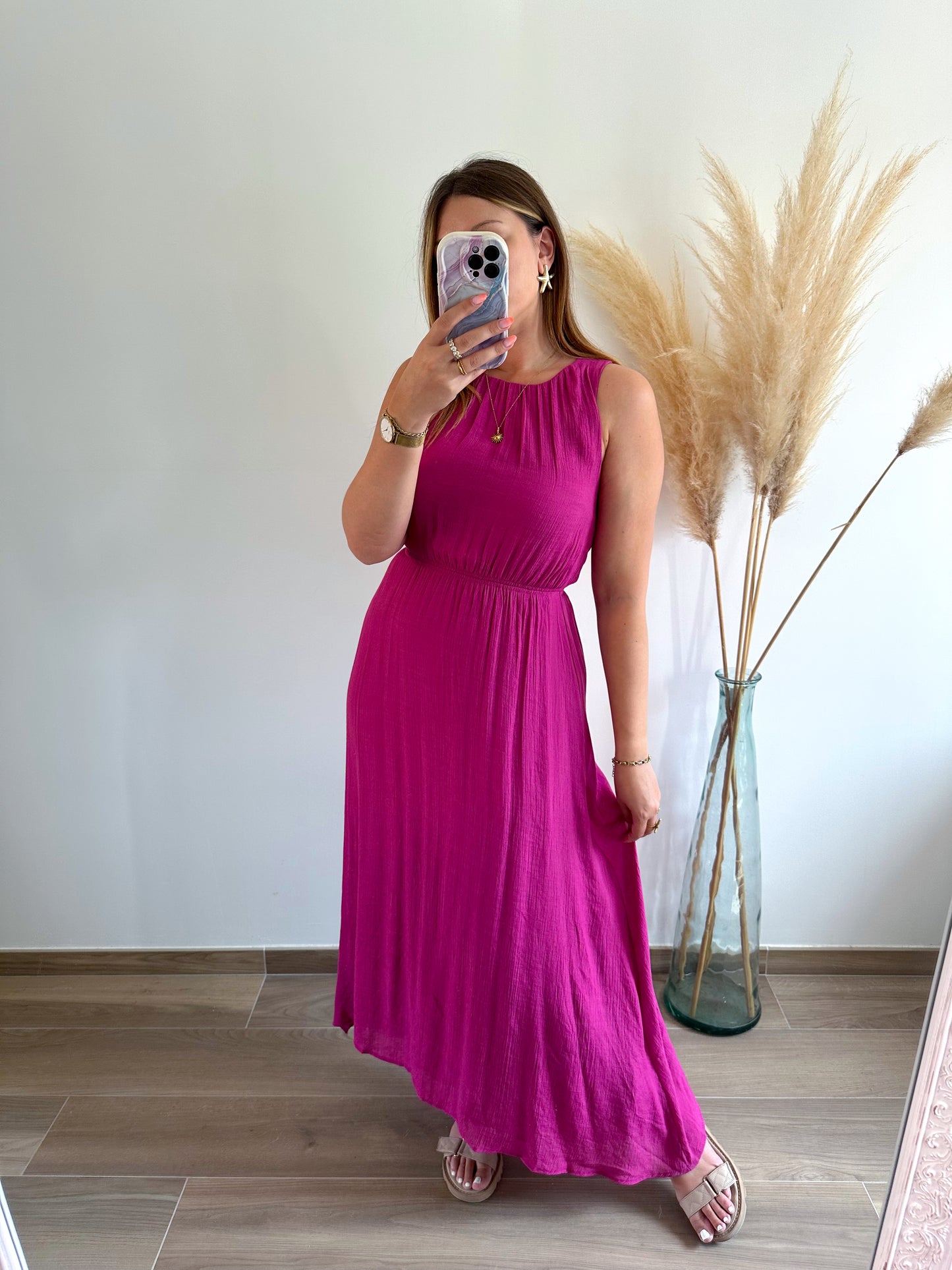 Robe longue violine HORTENSE
