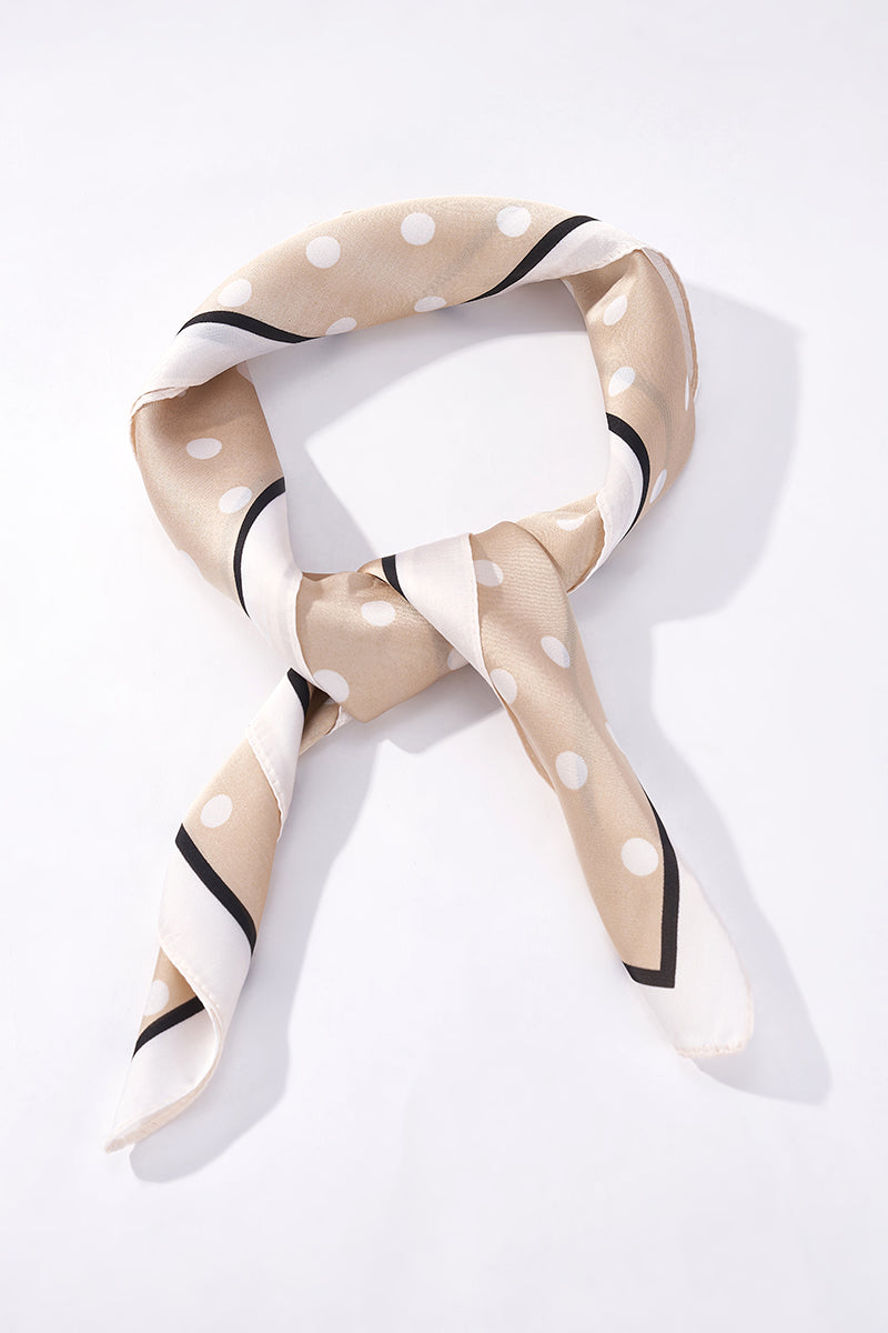 Foulard beige pois