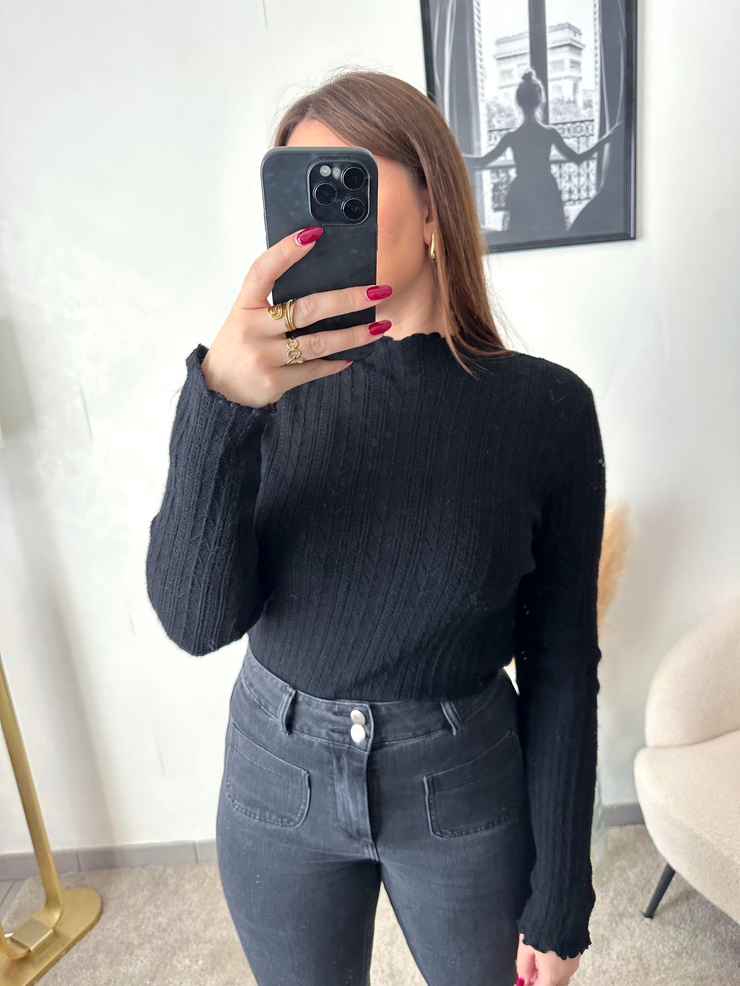 Pull noir GARDINO