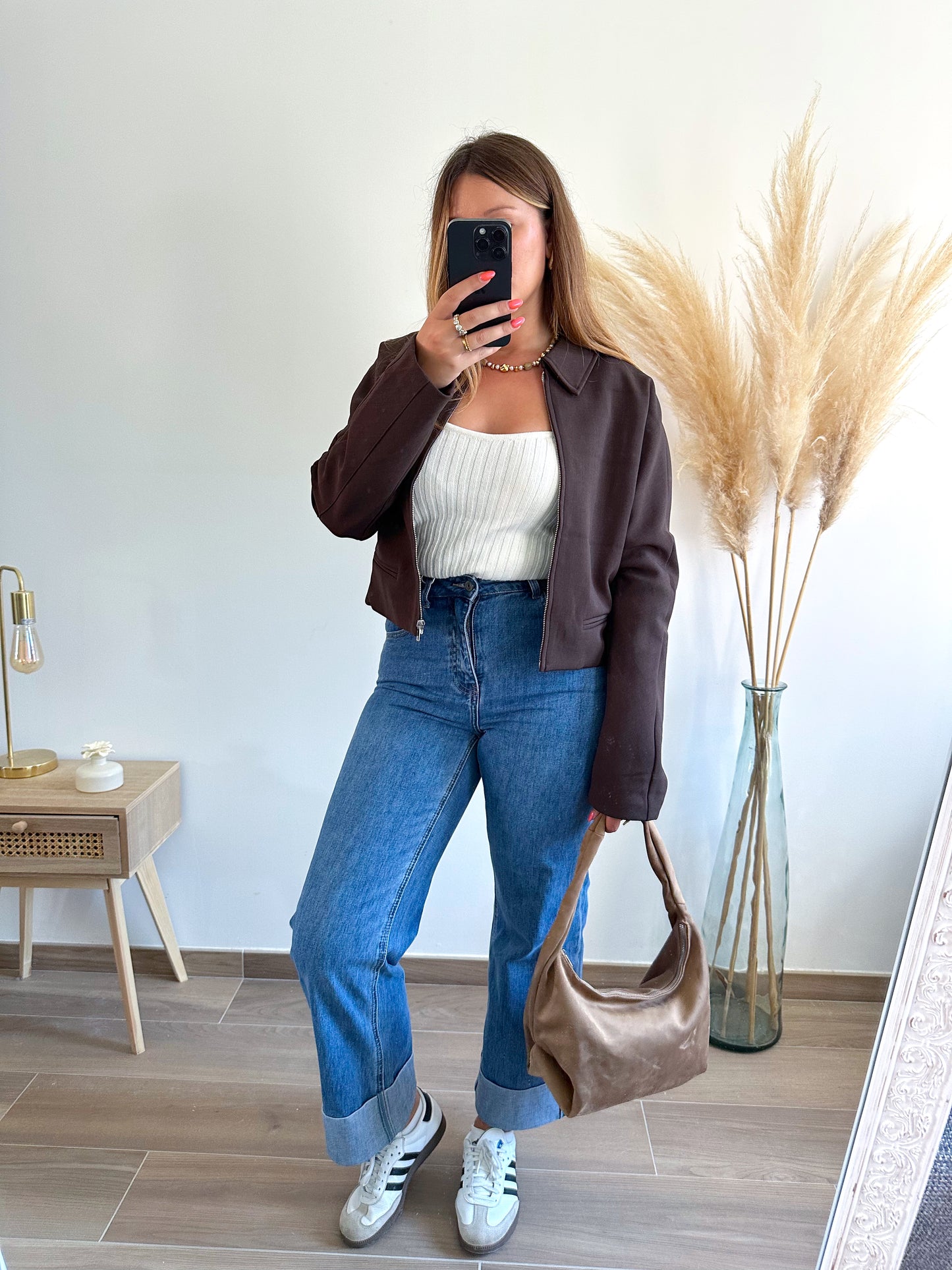 Jean revers bleu denim LOANA