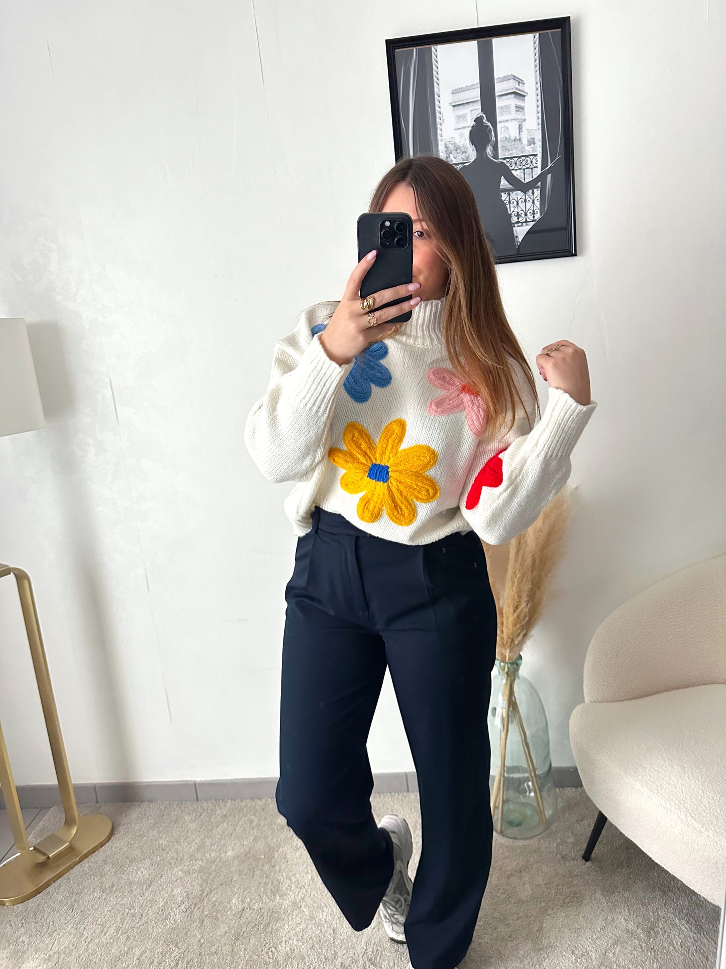 Pantalon bleu marine ALEXANE