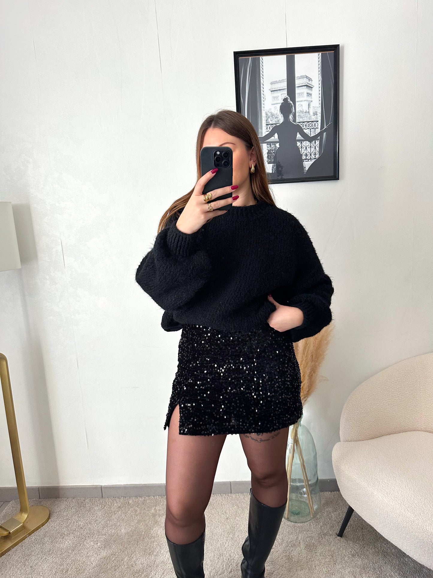 Pull noir LOUNA
