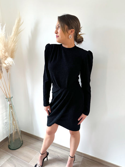 Robe noire liseré pailleté ATHEA