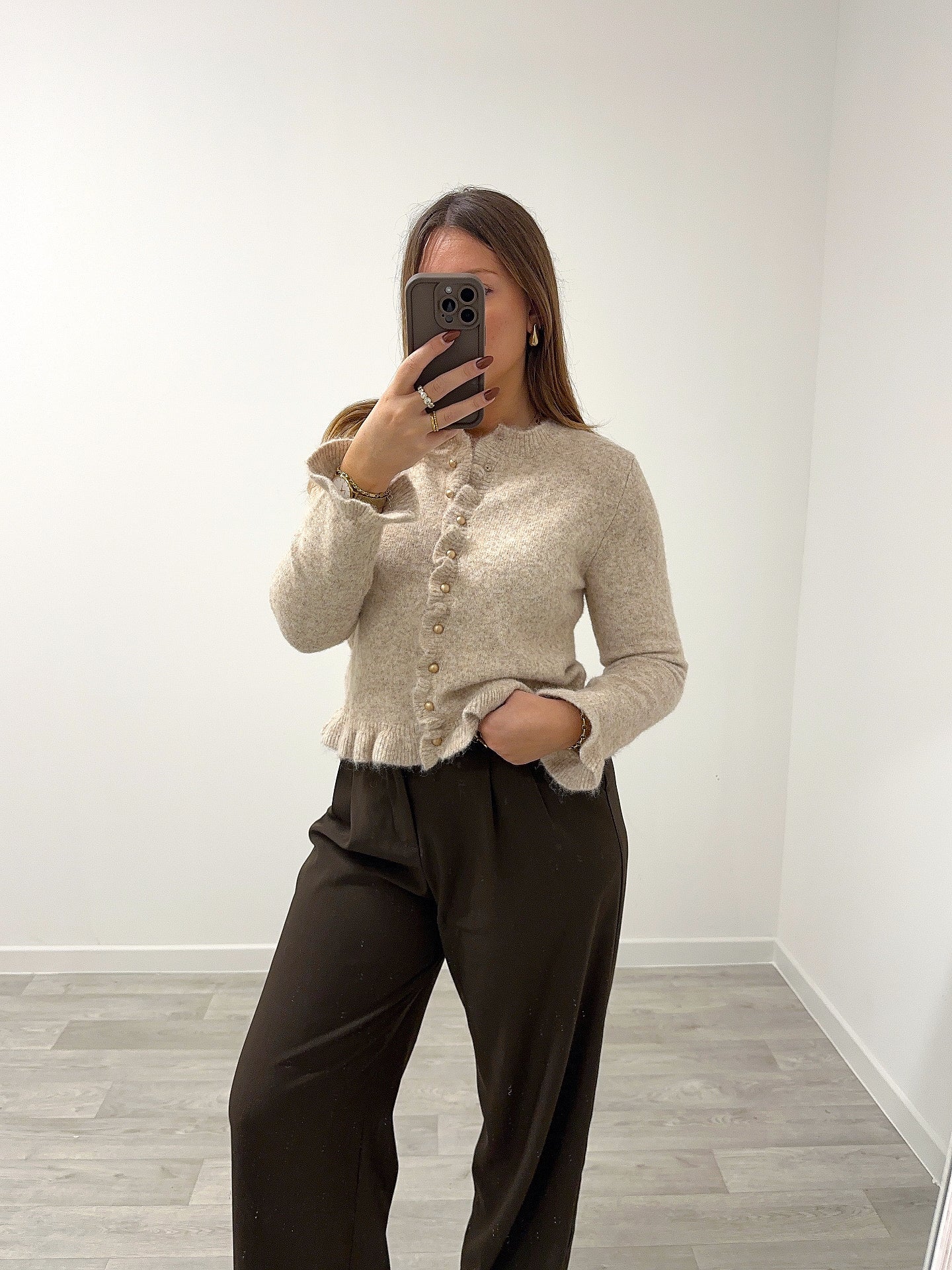 Pull taupe CONSTANCE