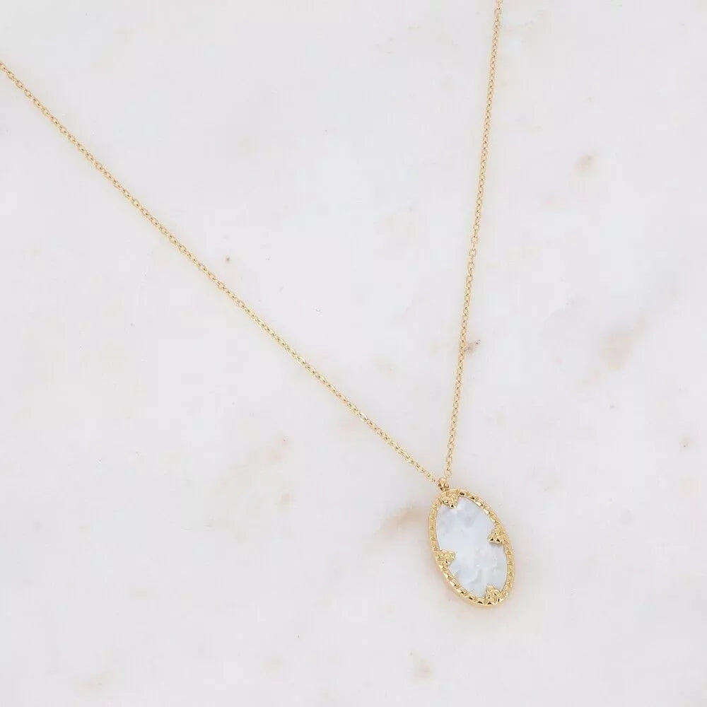 Collier doré pierre de nacre MELI