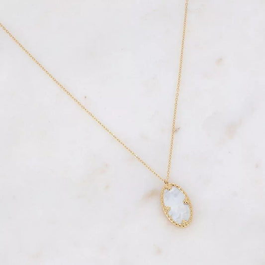 Collier doré pierre de nacre MELI