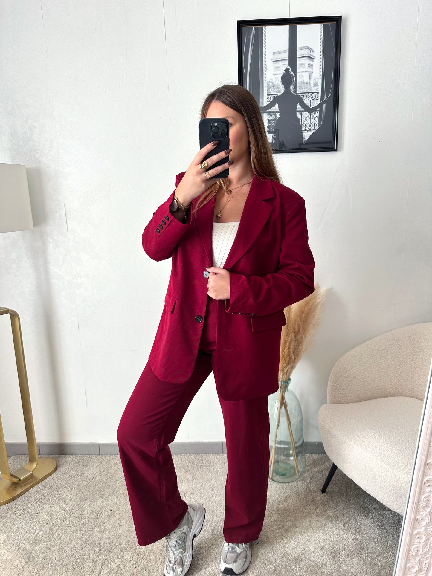 Blazer oversize bordeaux ALEXANE