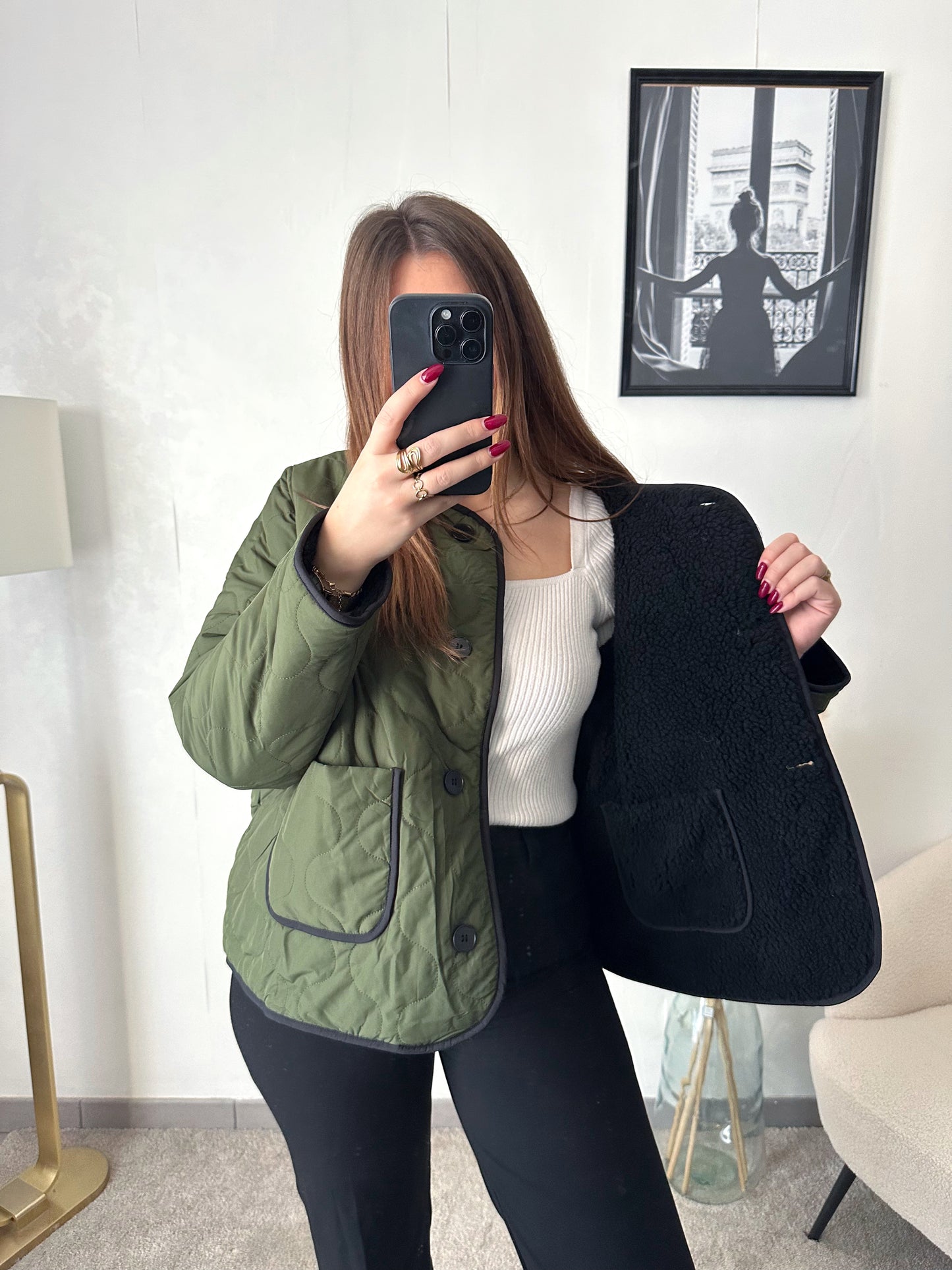 Veste matelassée kaki ZAPPA