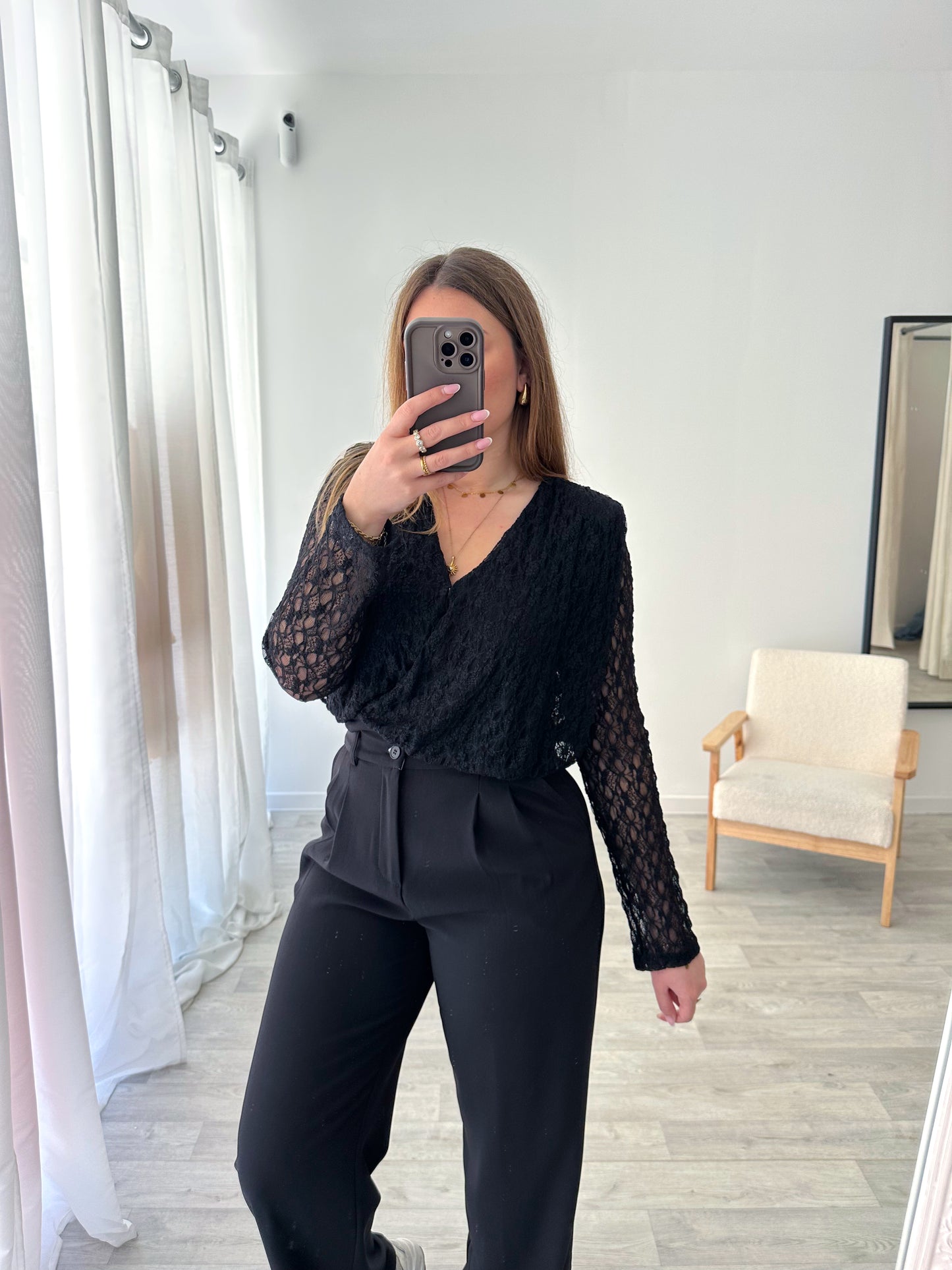 Body dentelle noir AMIA