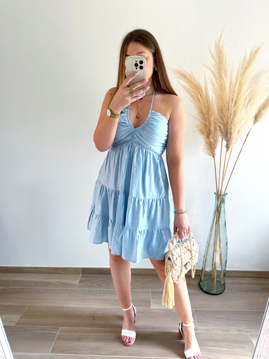 Robe bleu ciel CYNTHIA