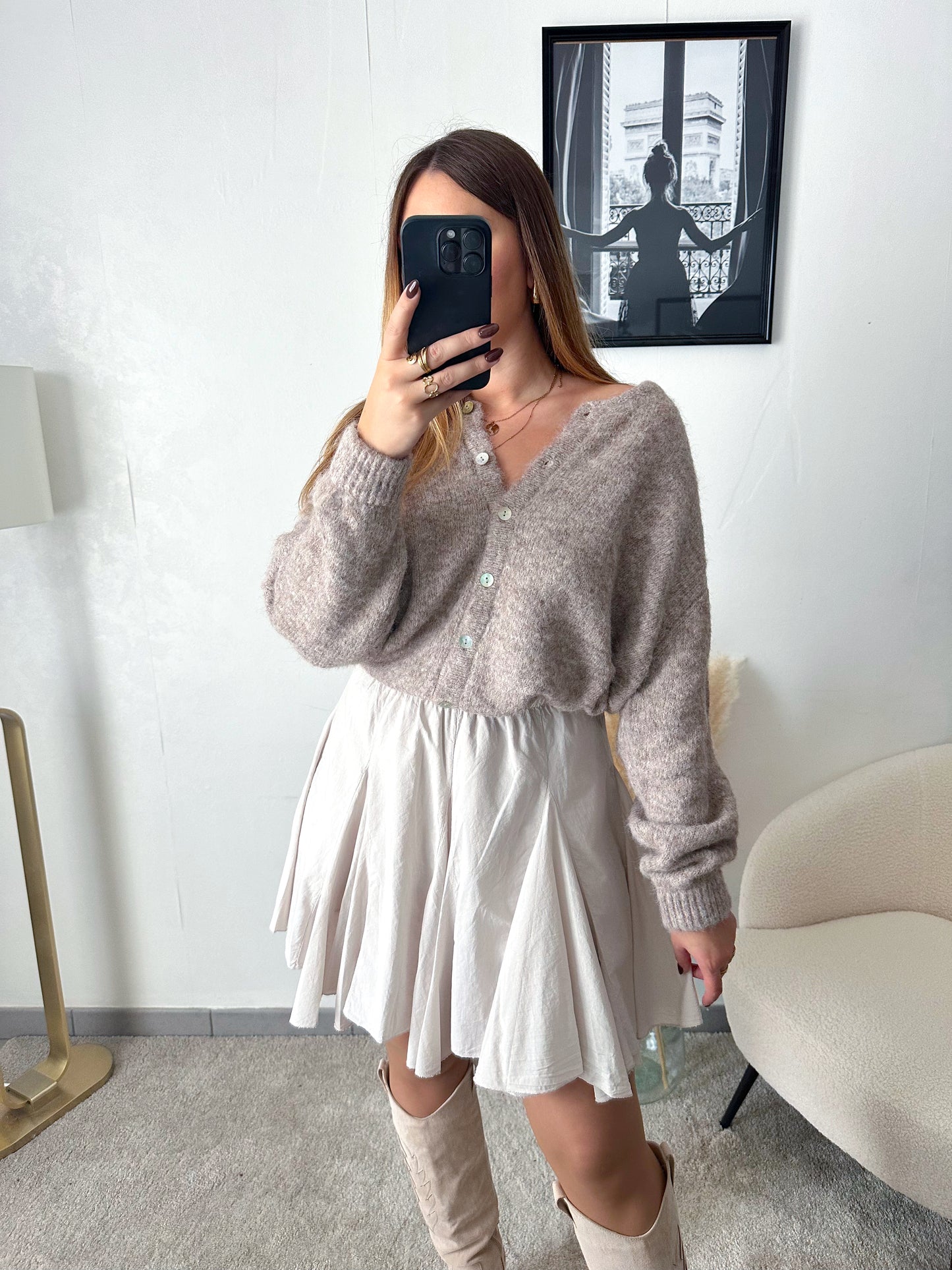 Gilet taupe ROMANE