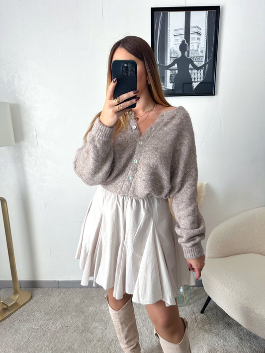 Gilet taupe ROMANE
