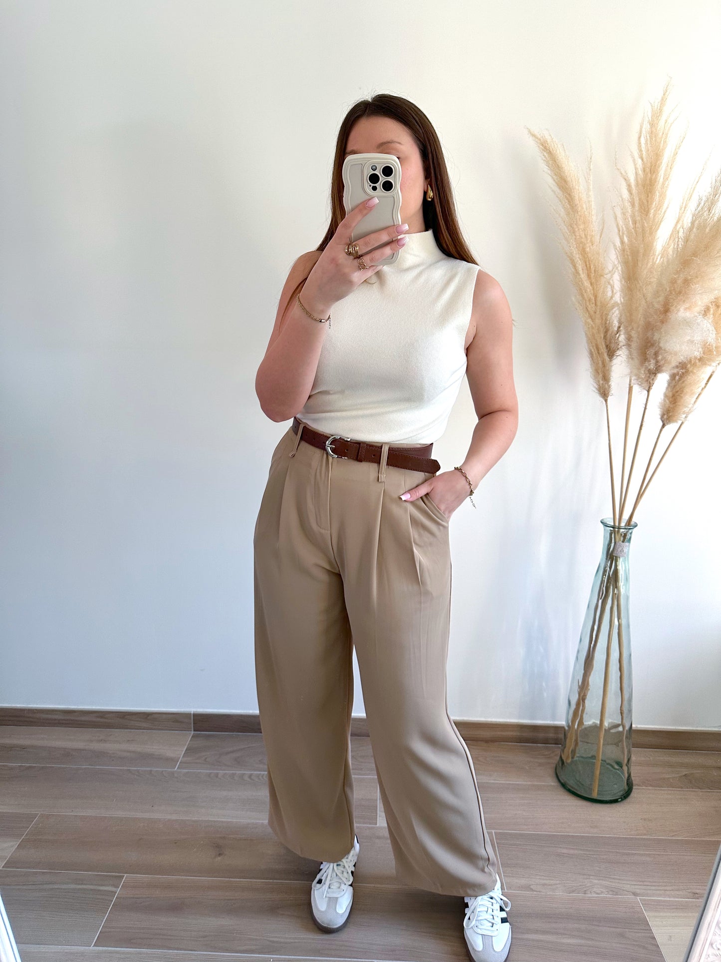 Pantalon camel ELONA