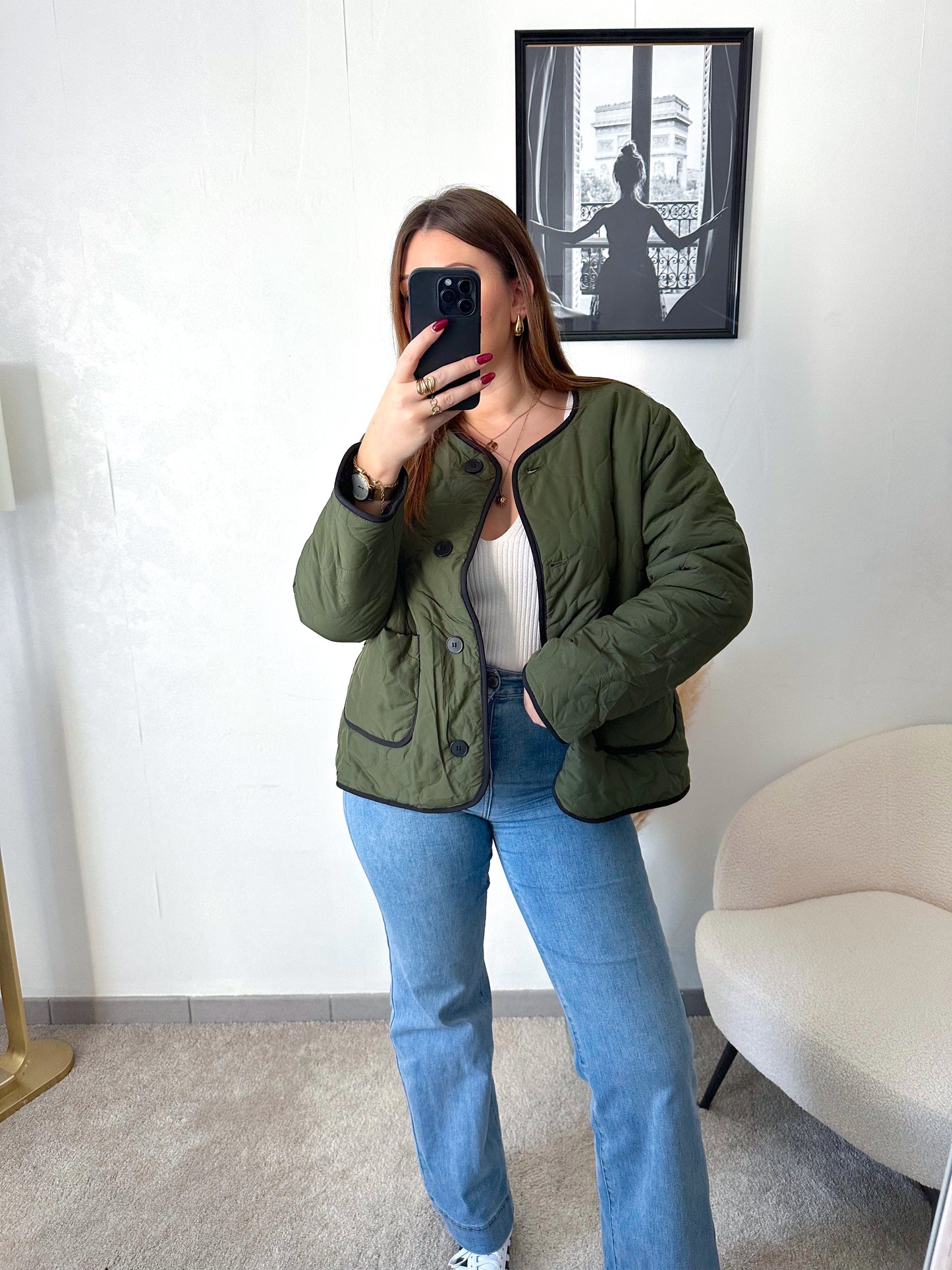 Veste matelassée kaki ZAPPA