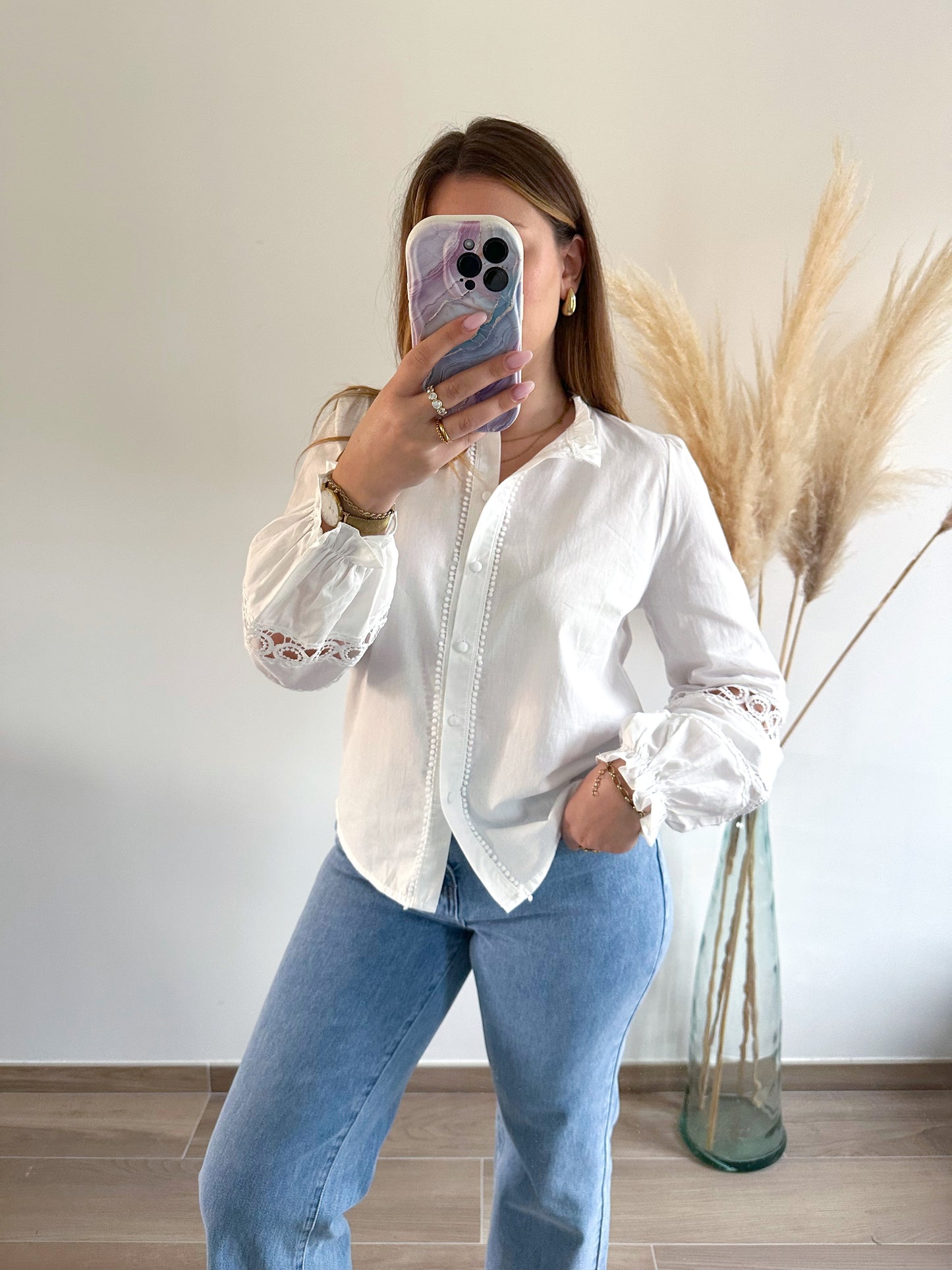 Chemise blanche brodée ALLY