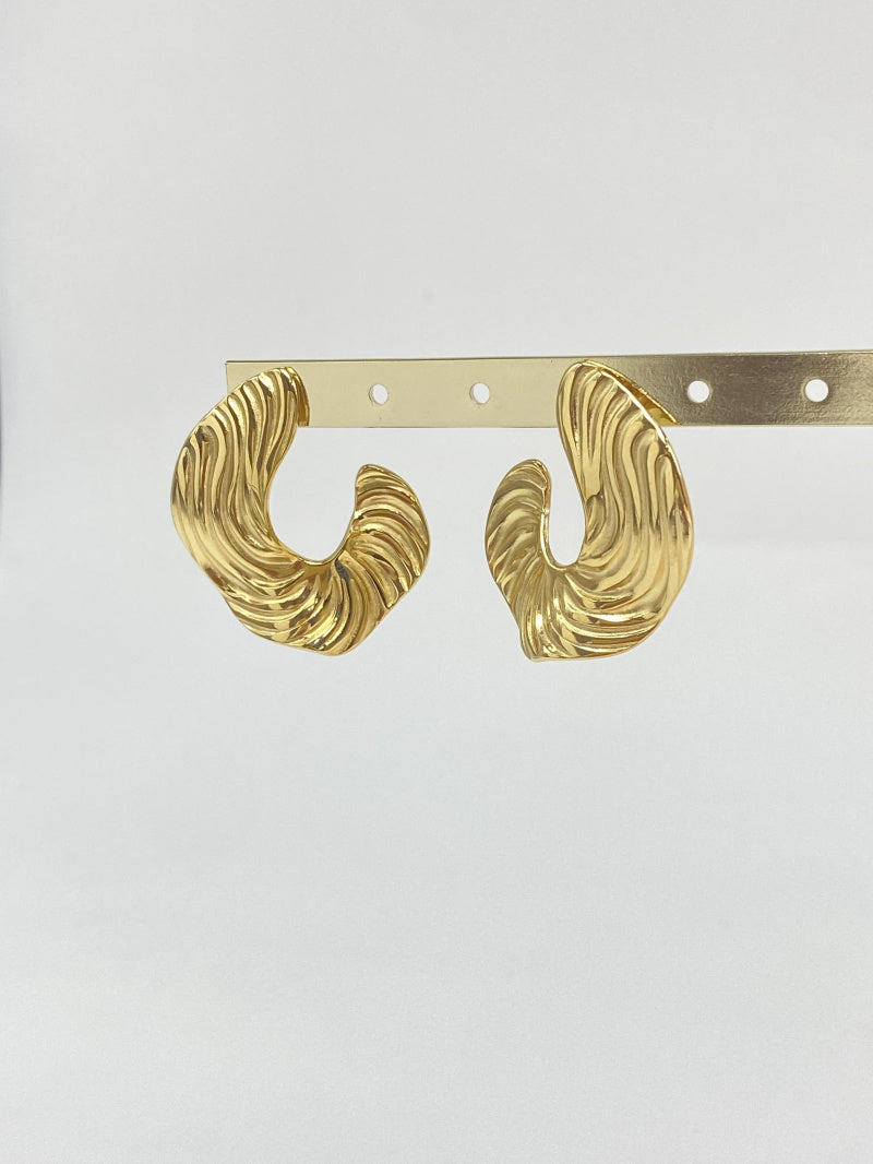 Boucles d’oreilles spirale dorée