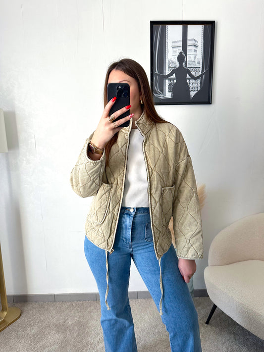 Veste matelassée beige MALO