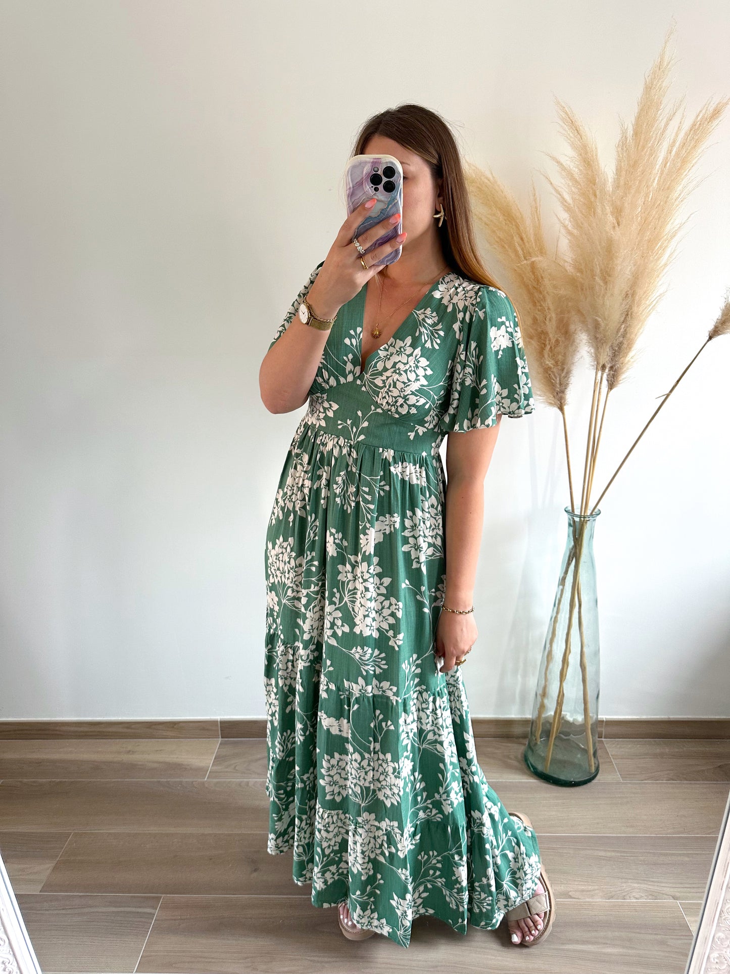 Robe longue imprimée SOLENA