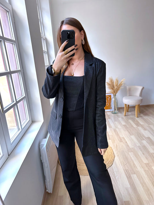 ASTREE black sequined blazer