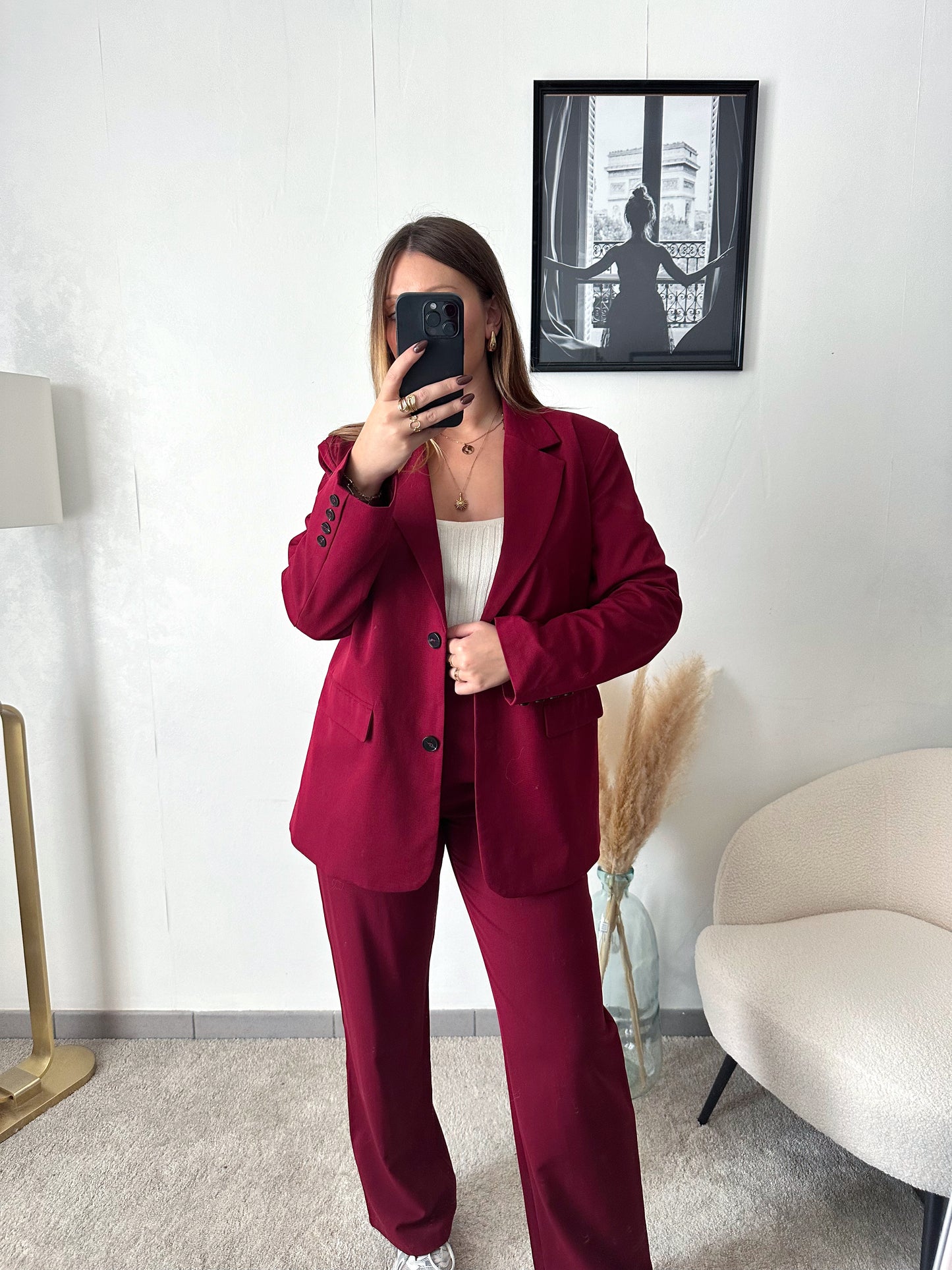 Blazer oversize bordeaux ALEXANE