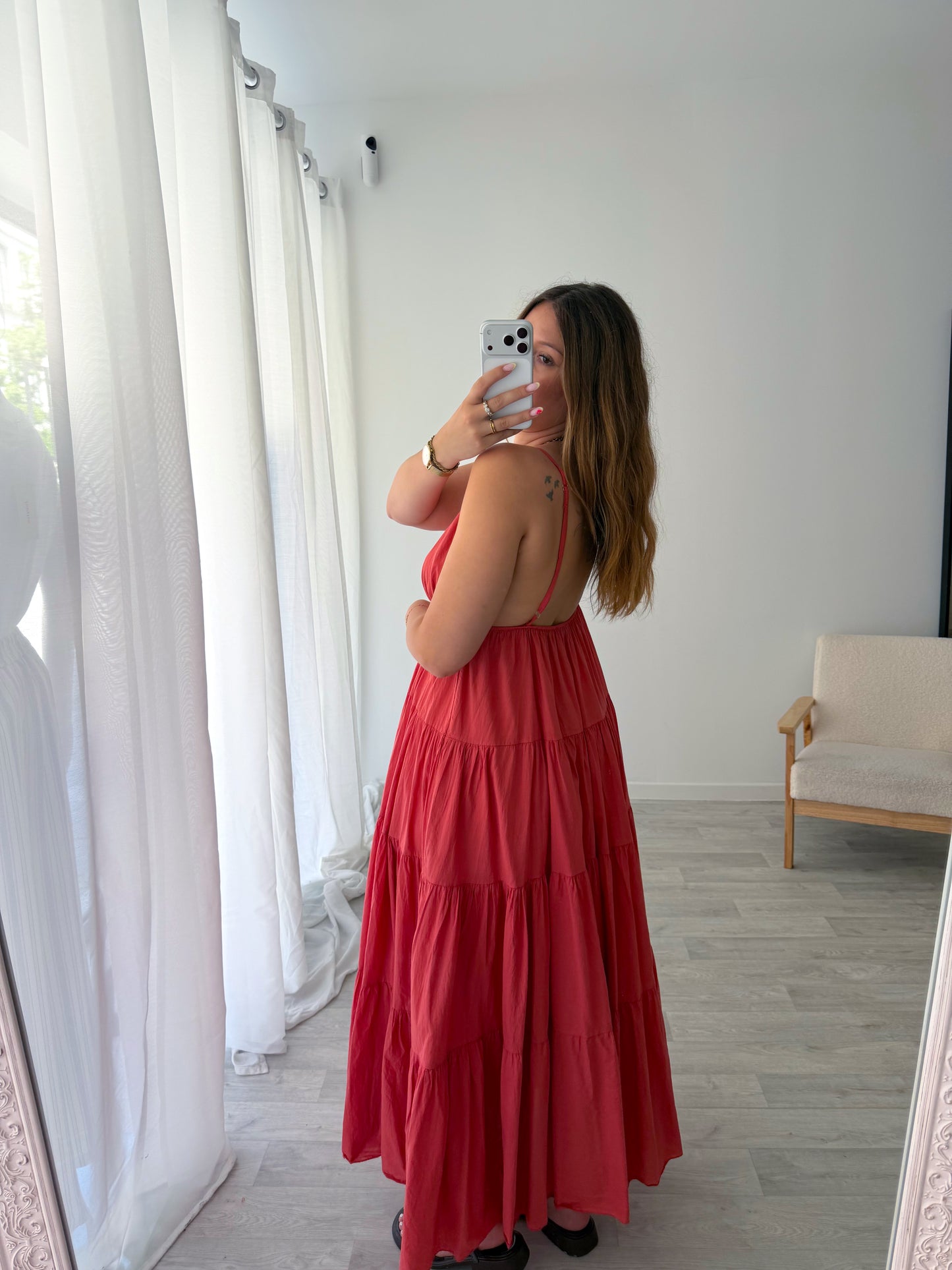 Robe longue terracotta SOLAL