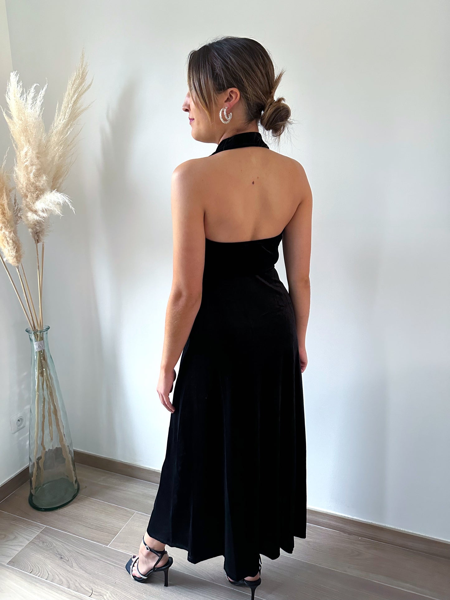 Robe longue en velours ELLA