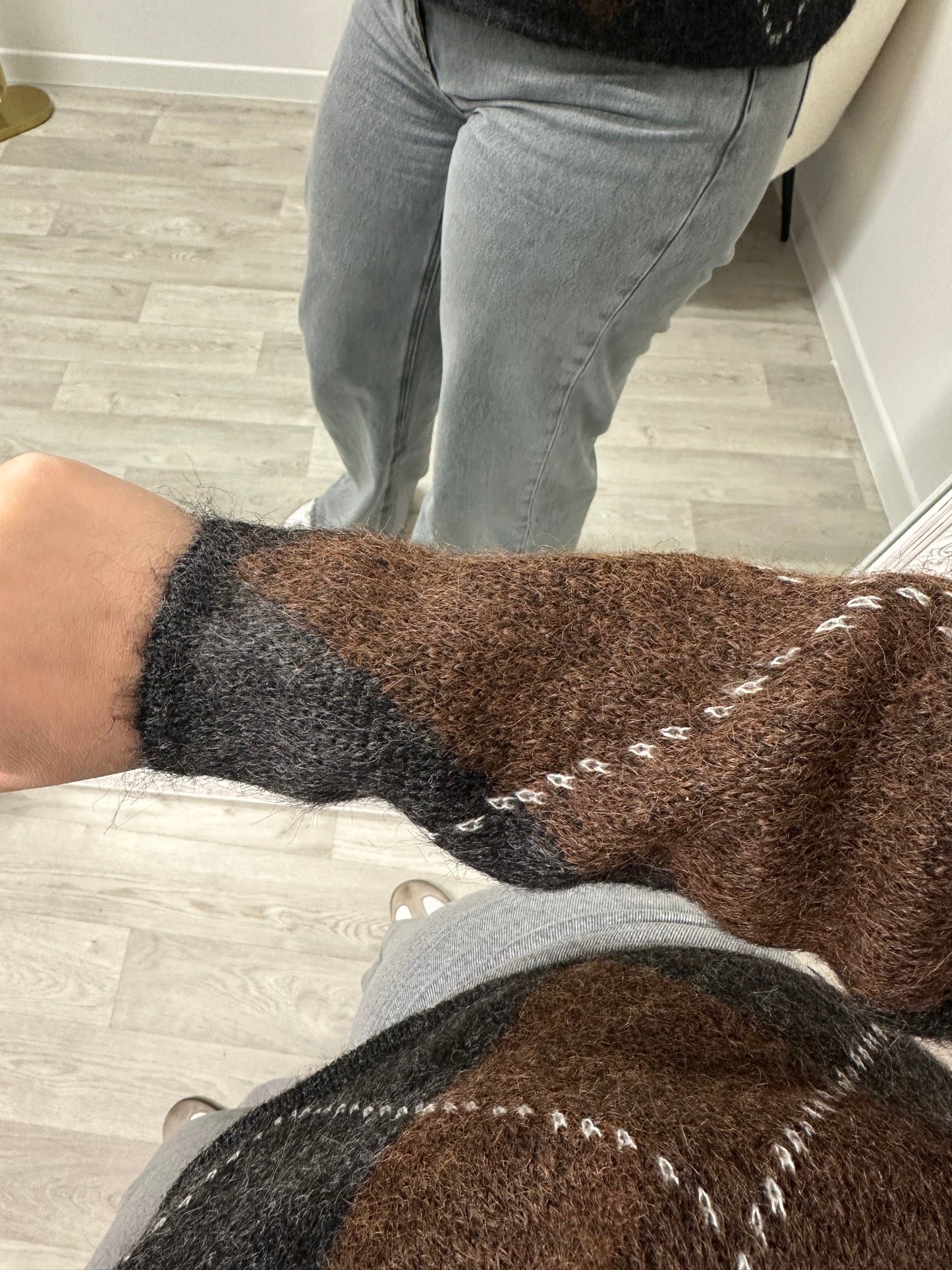 Pull losanges gris GALIA