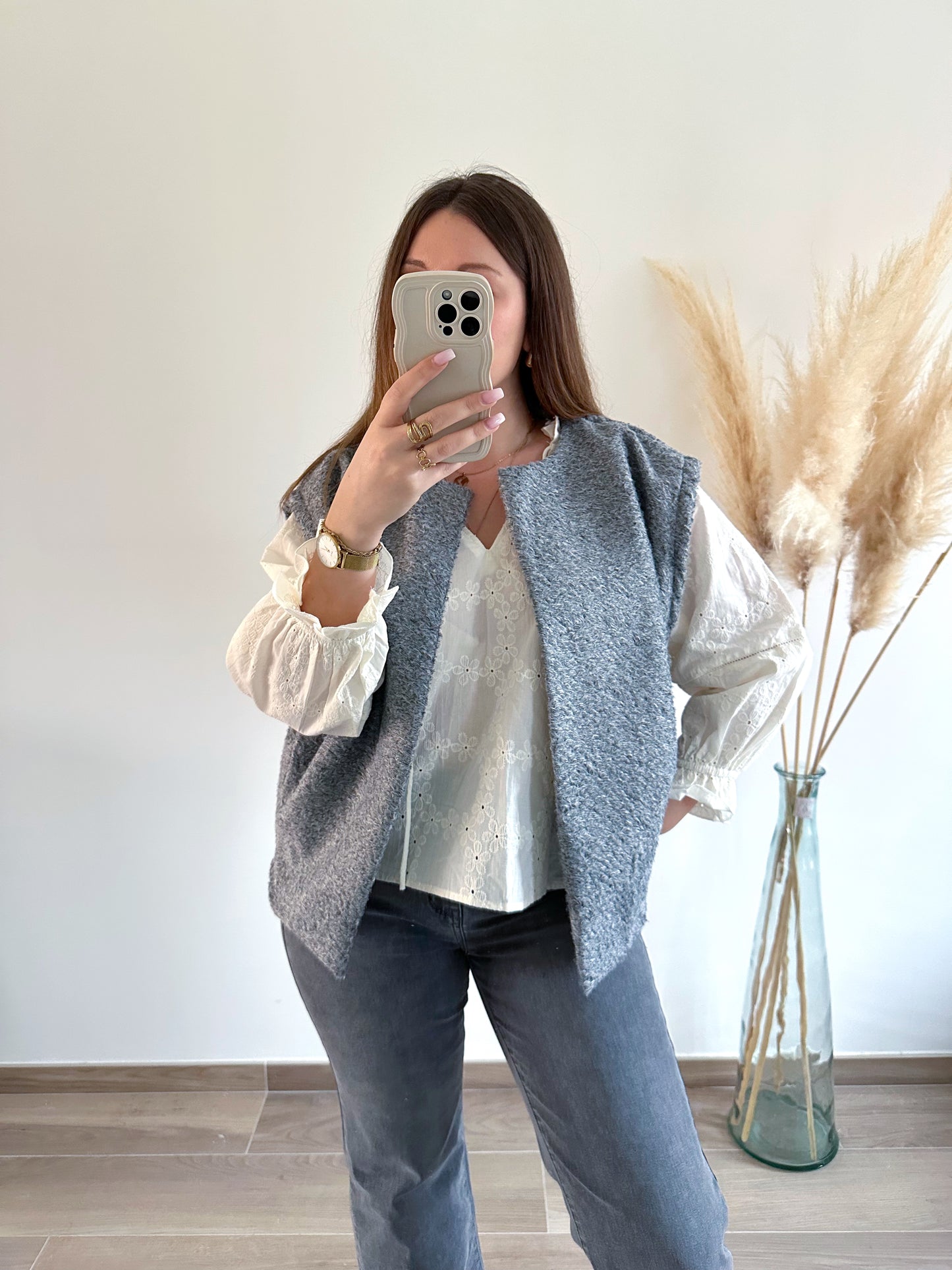 Veste sans manches grise LEONE