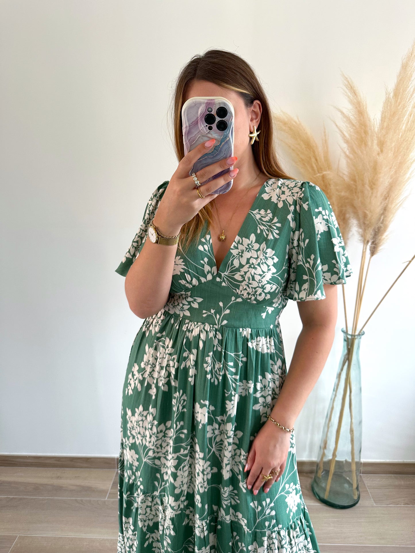 Robe longue imprimée SOLENA