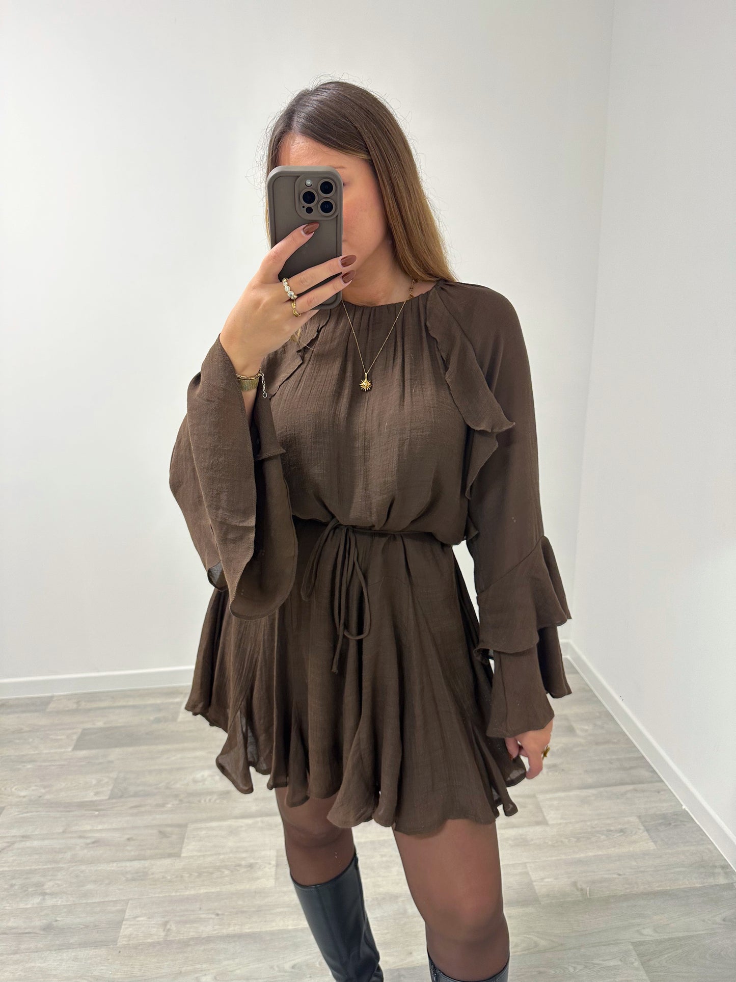 Robe marron AURORA
