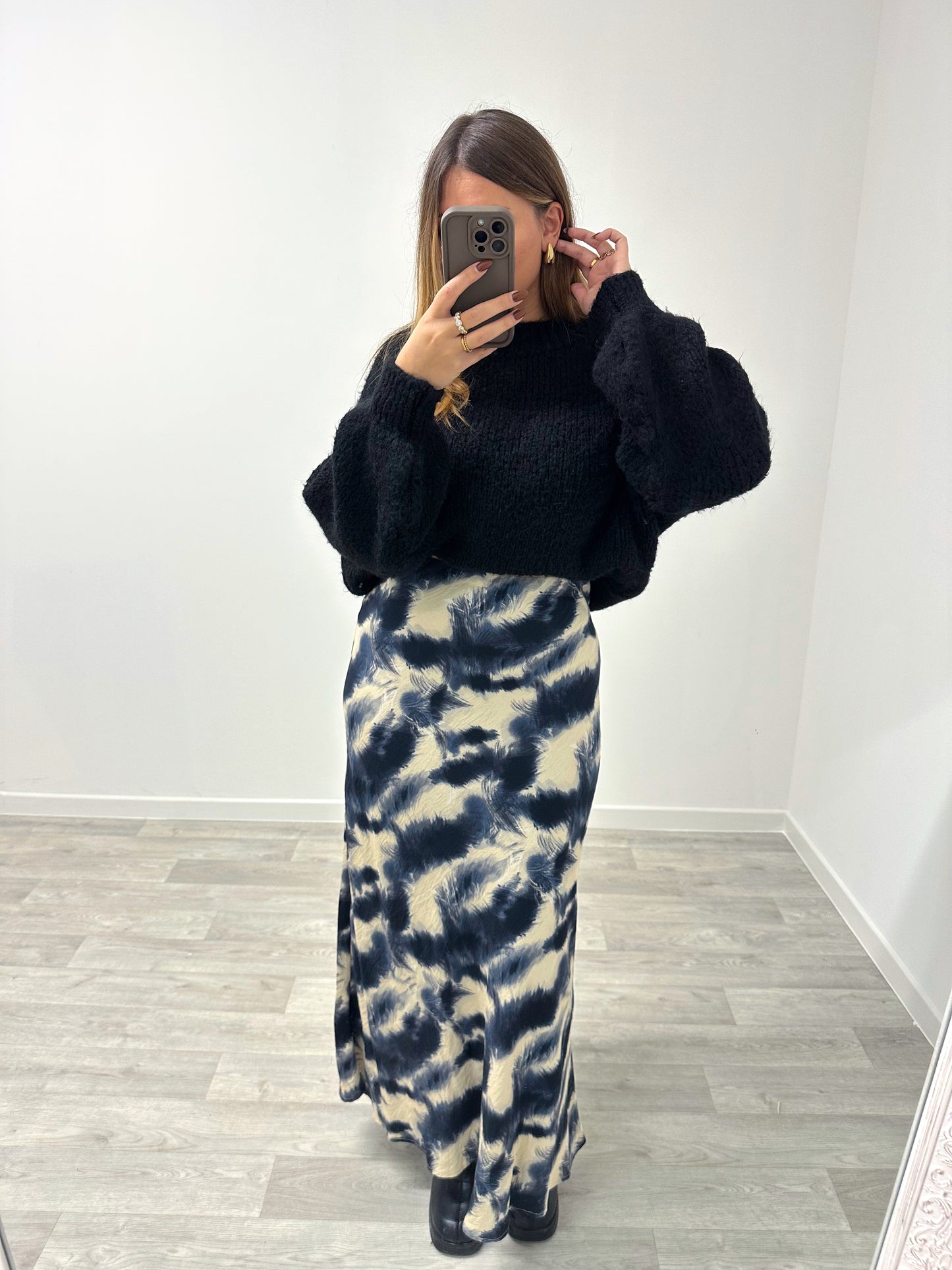 Jupe imprimé bleu MYRIAM