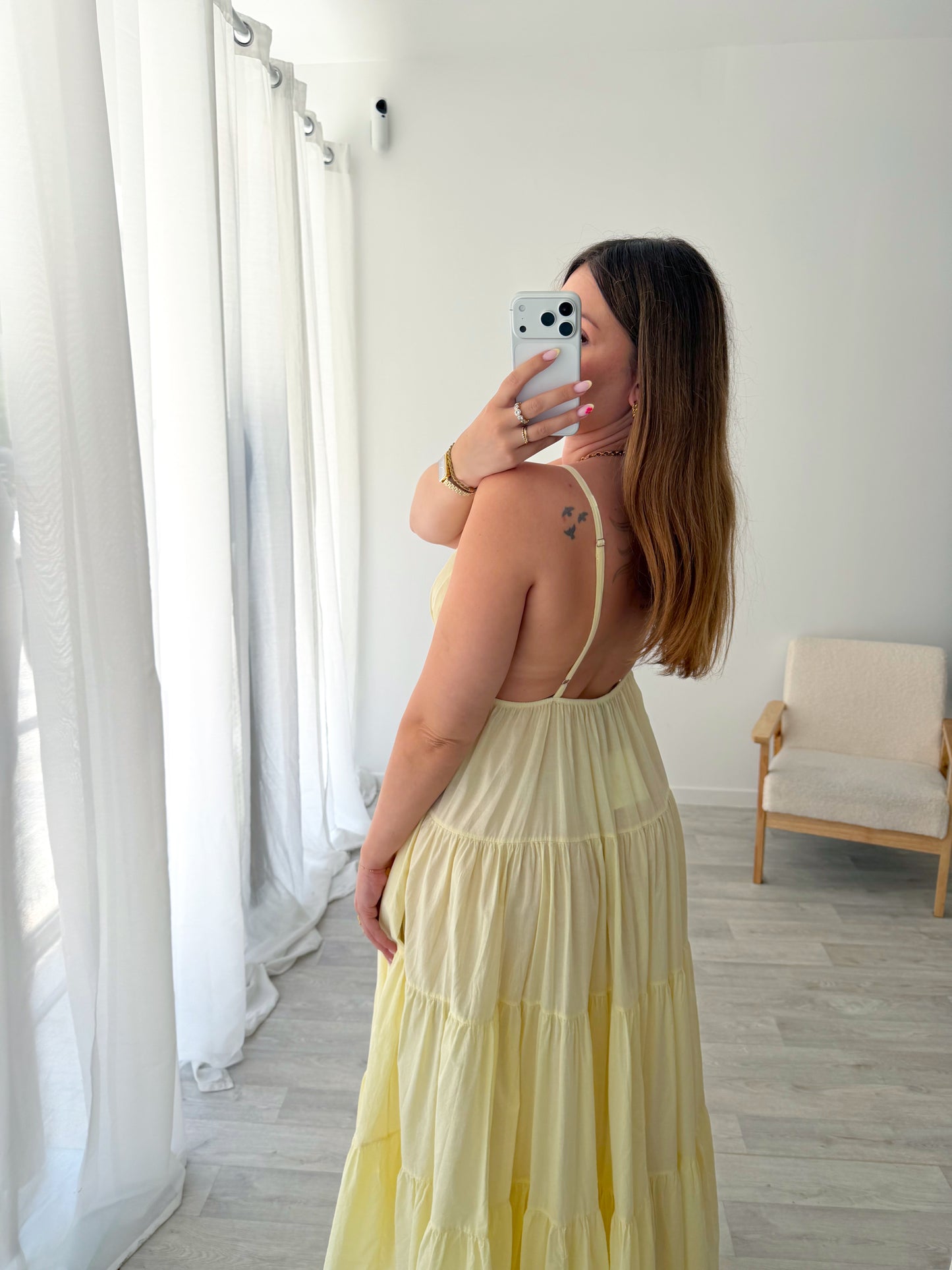 Robe longue jaune SOLAL
