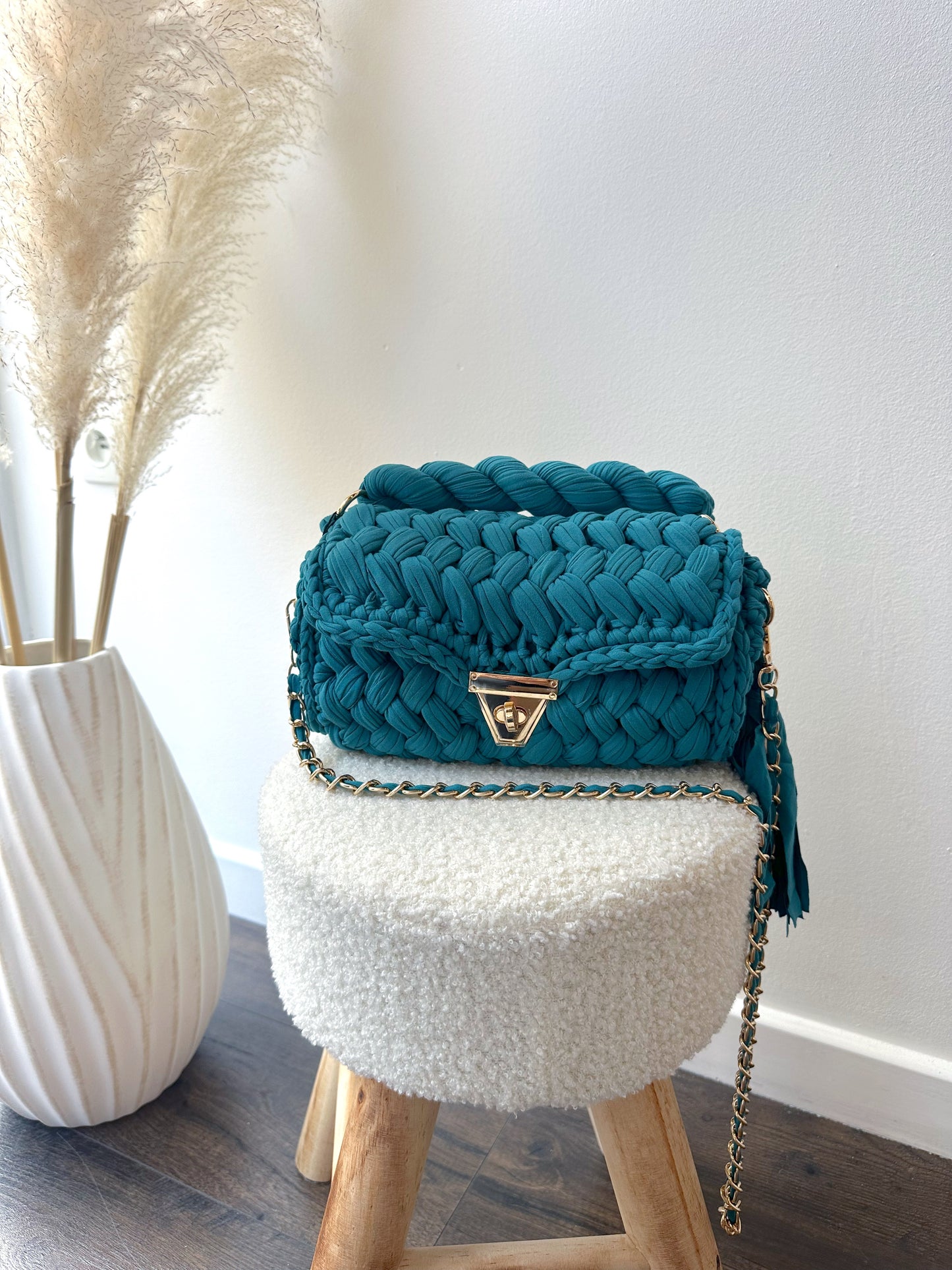 Sac tressé bleu CALVI