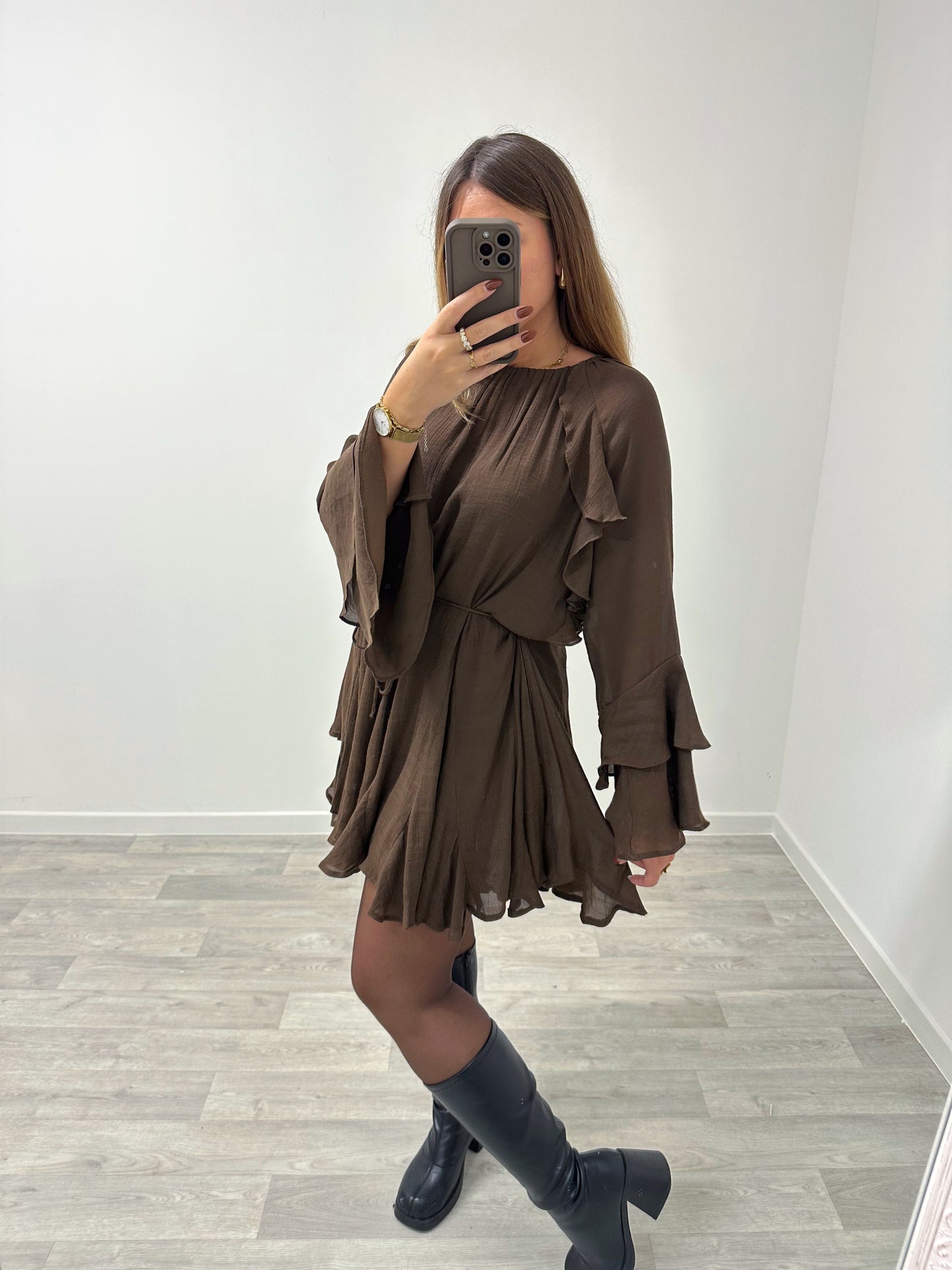 Robe marron AURORA