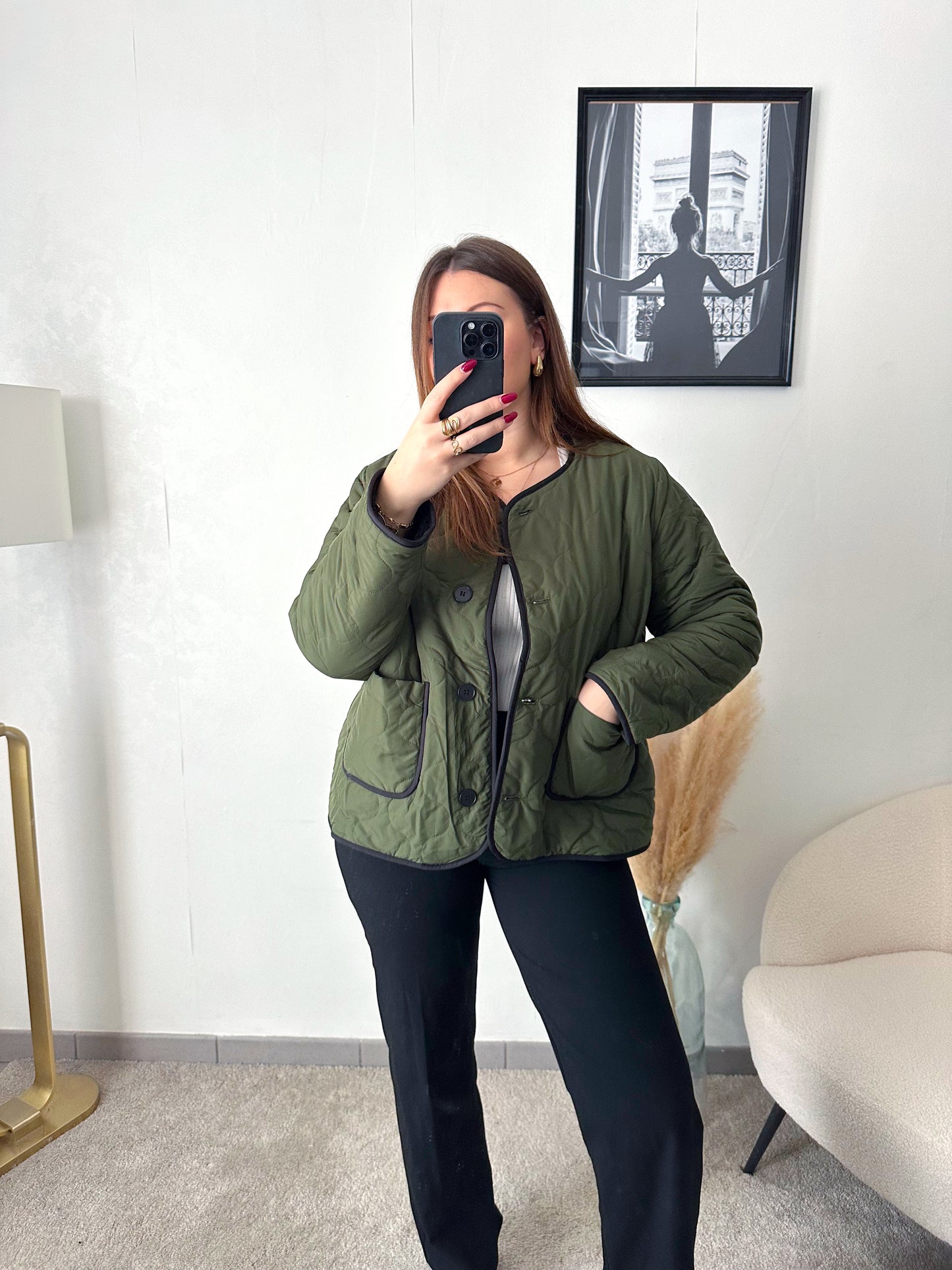 Veste matelassée kaki ZAPPA