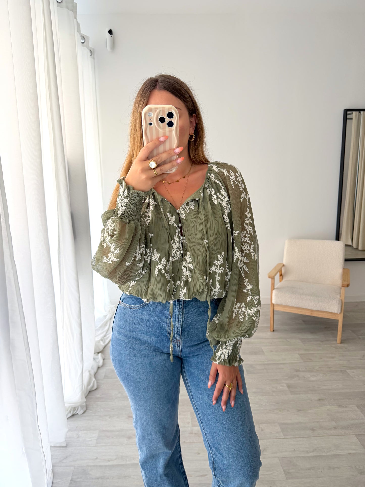 Blouse kaki DORIANE
