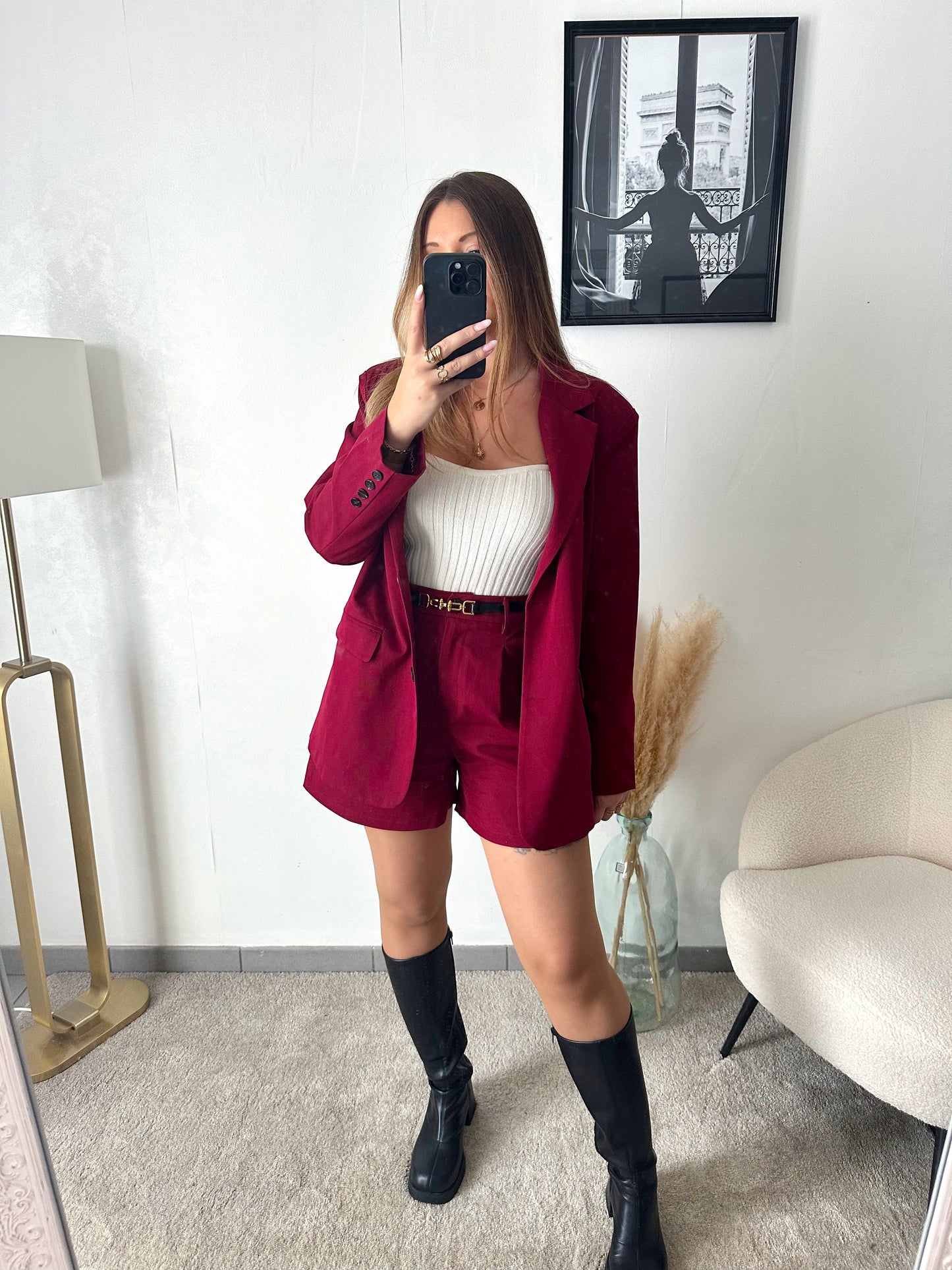 Short bordeaux ALEXANE