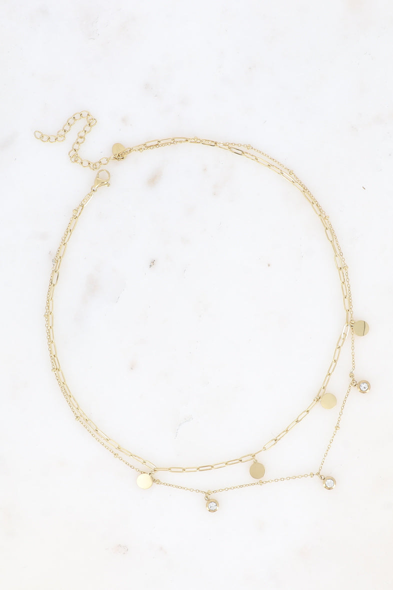 Collier multirang doré GEMMA