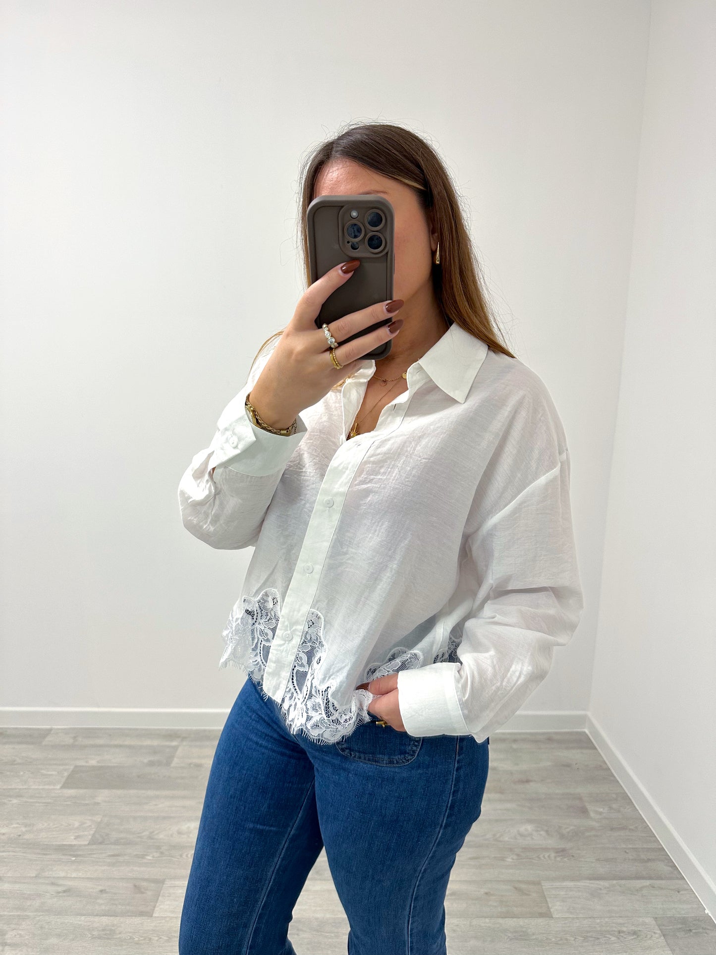 Chemise blanche dentelle ALIZÉE
