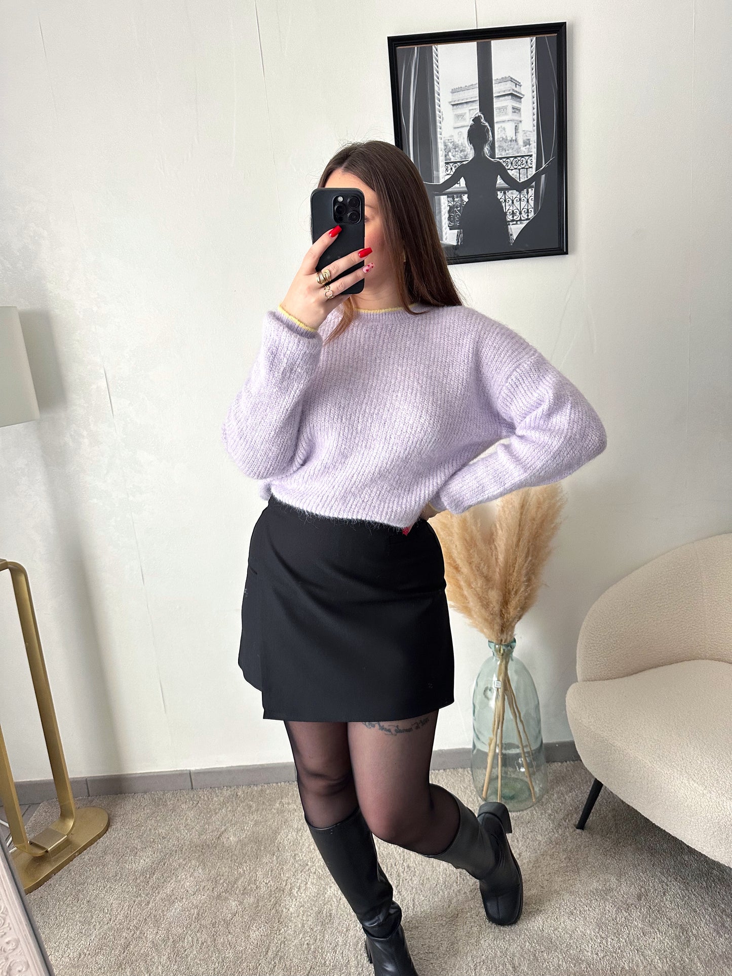 Jupe short noire VICTORIA