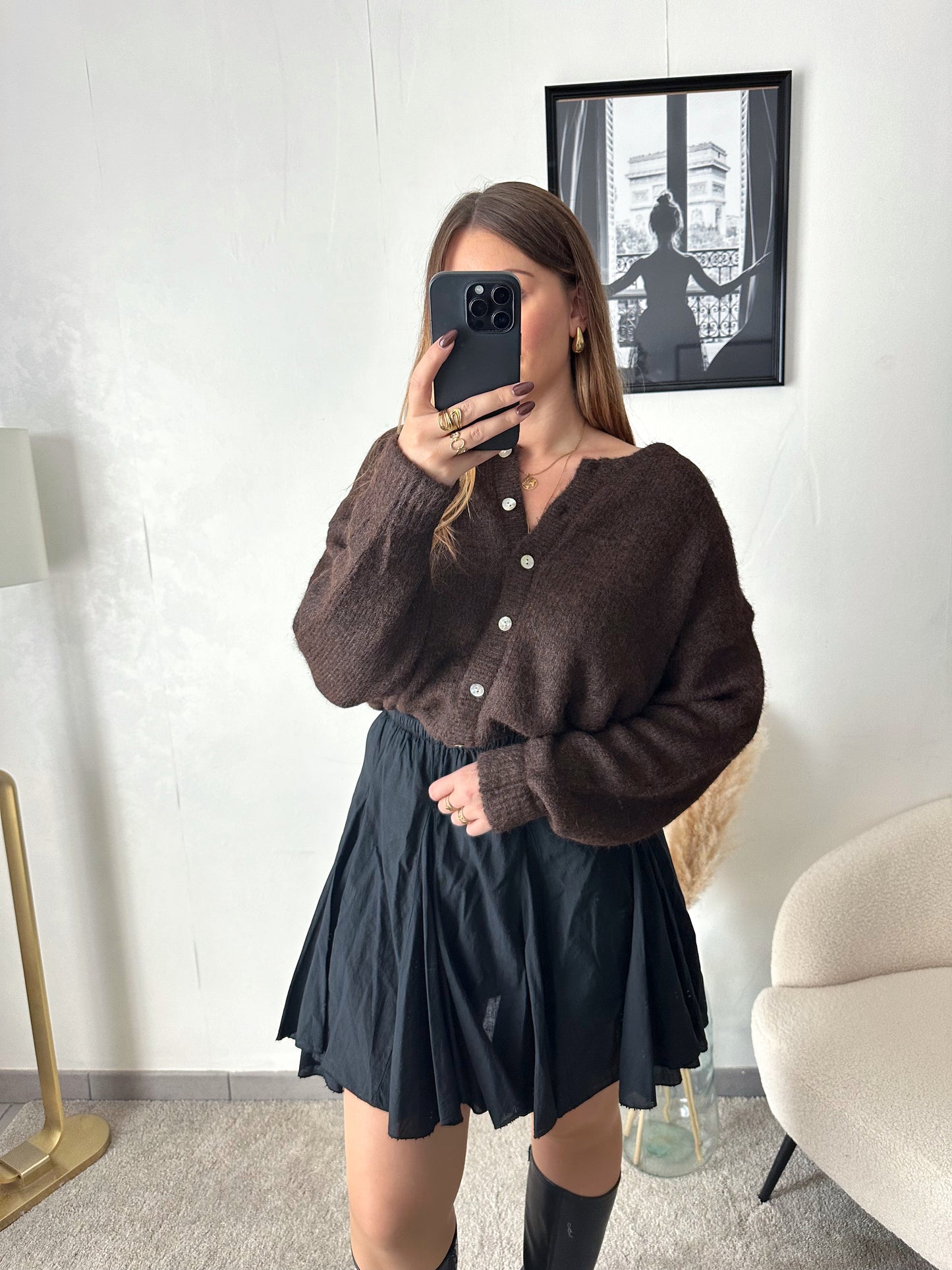 Gilet marron ROMANE
