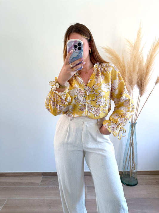 Blouse jaune FLAVIE