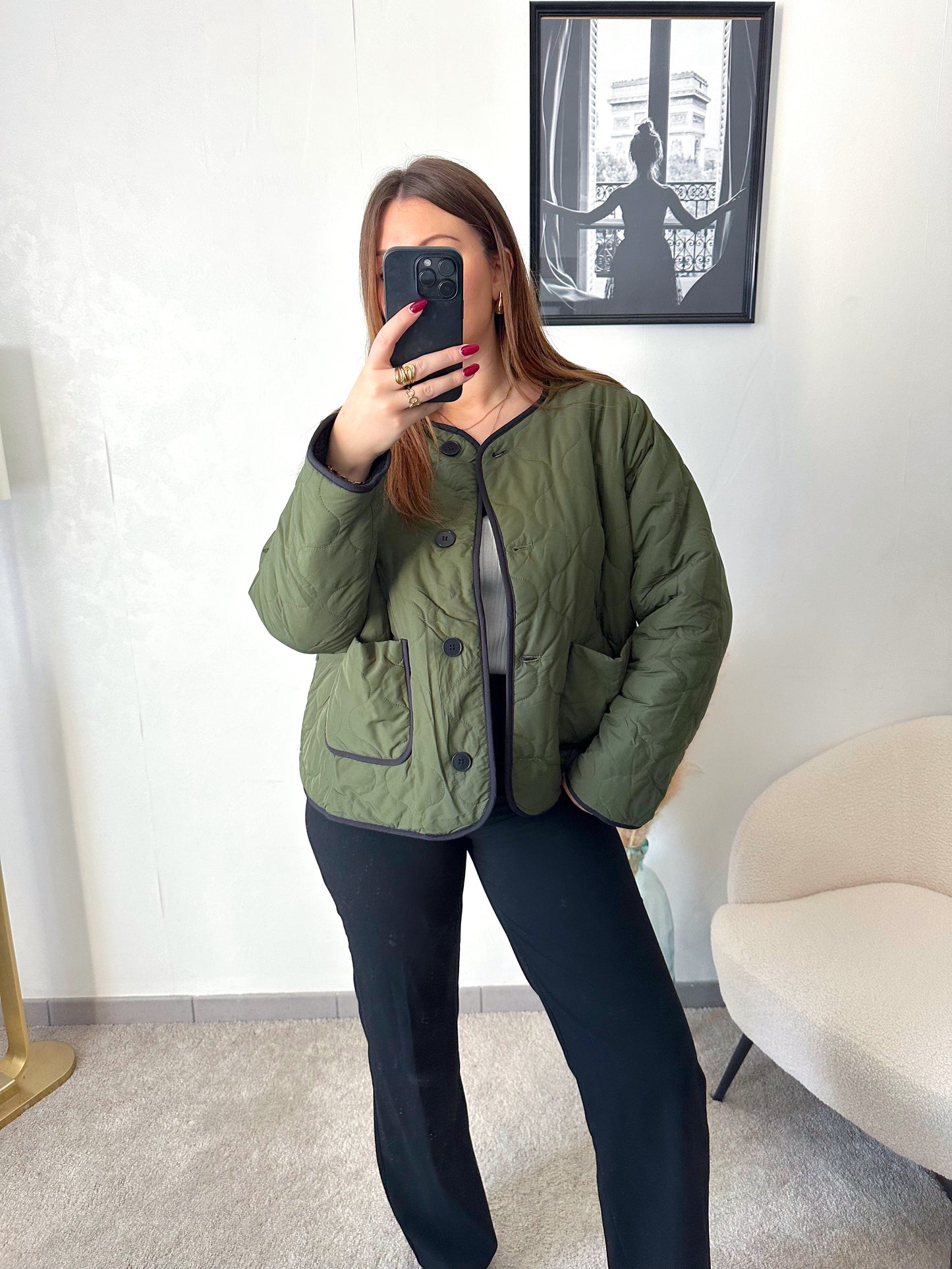 Veste matelassée kaki ZAPPA
