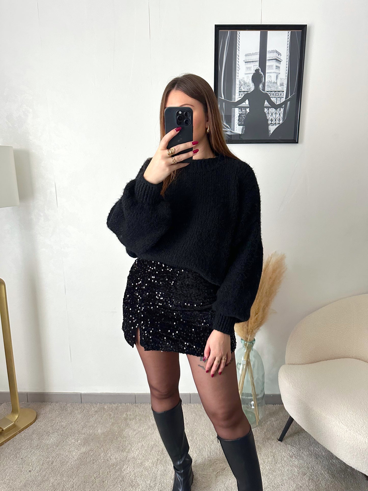 Pull noir LOUNA
